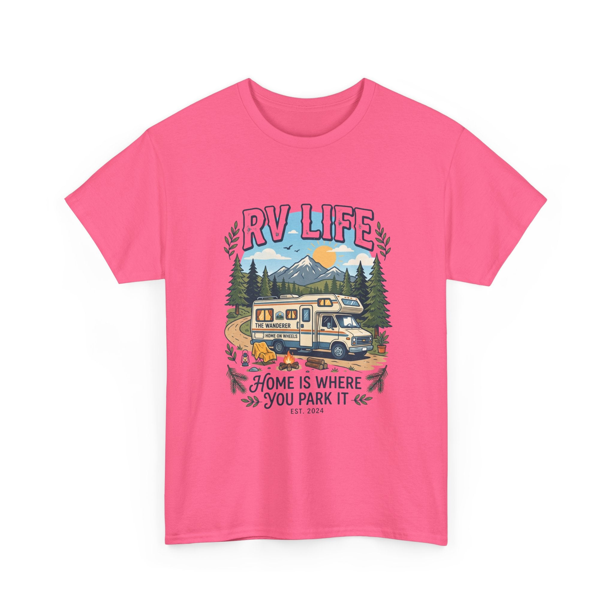 RV Life T-Shirt – “Home Is Where You Park It” Camper Tee for RVing & Outdoor Lovers