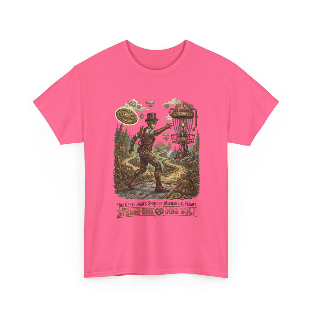 Steampunk Disc Golf T‑Shirt — Vintage Aeronautic Course Graphic Tee