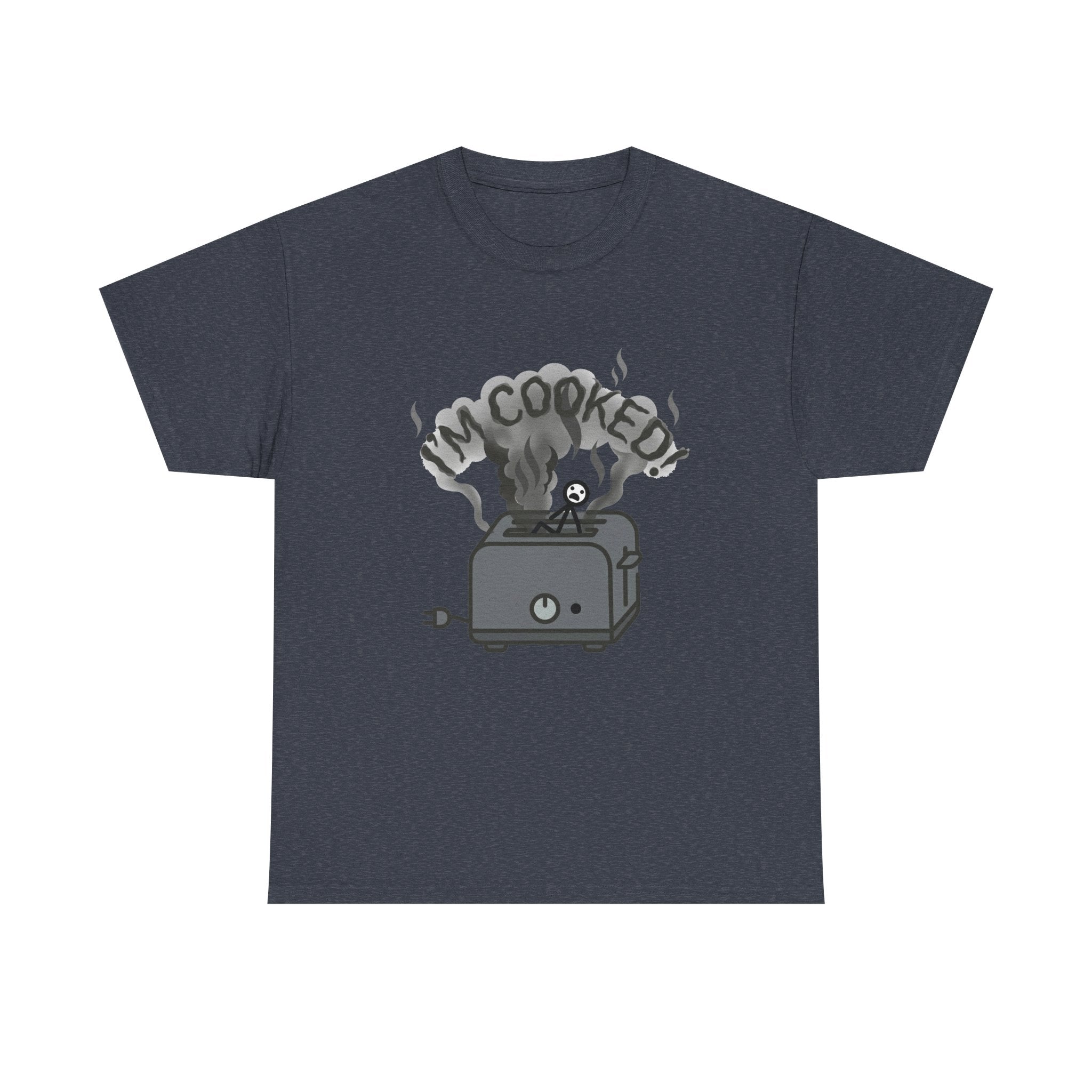 I'm Cooked Toaster T‑Shirt — Funny Kitchen Appliance Graphic Tee