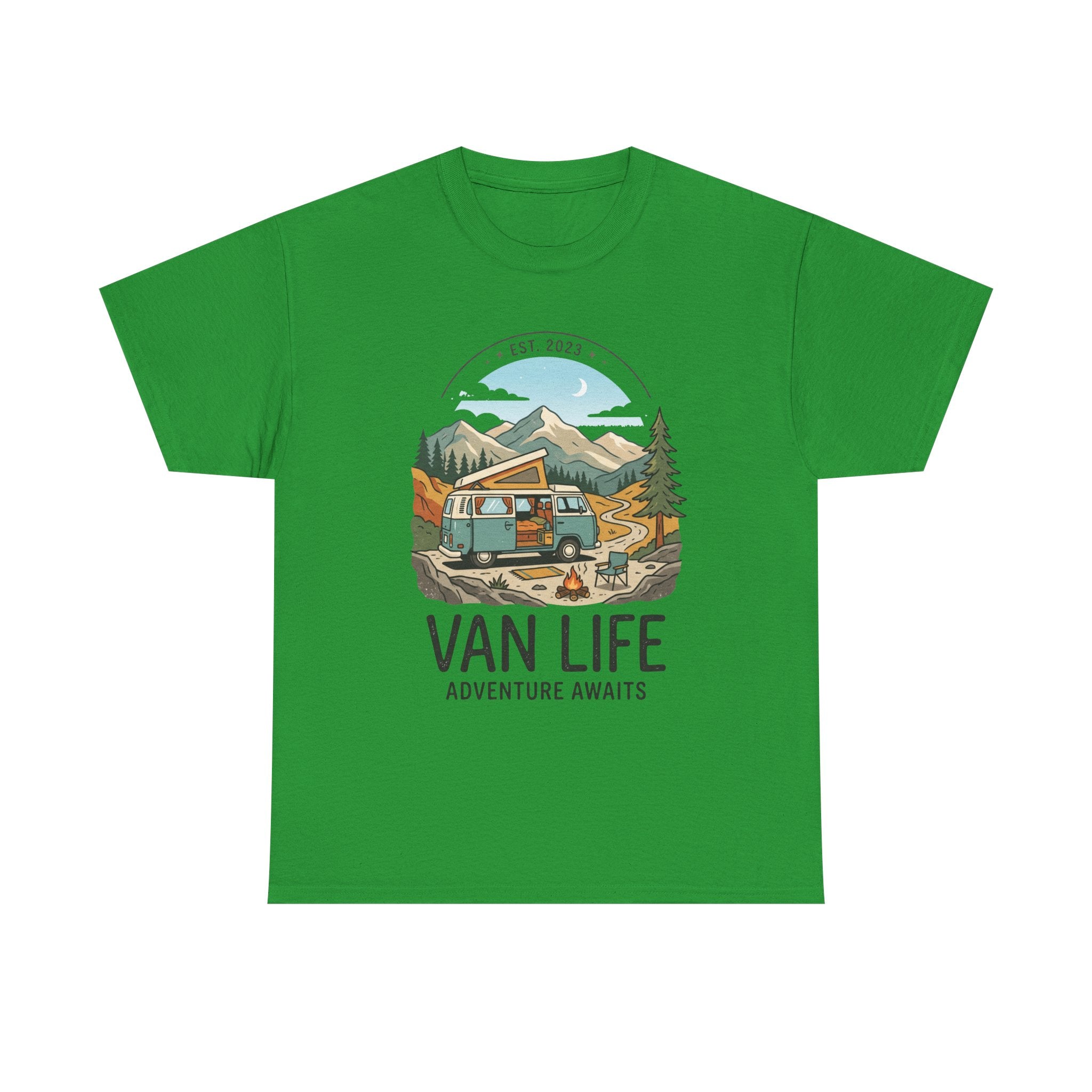 Van Life Adventure Awaits Unisex Heavy Cotton Tee