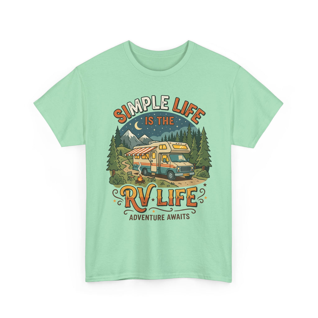 RV Life T‑Shirt — "Simple Life is the RV Life: Adventure Awaits" Camping Graphic Tee