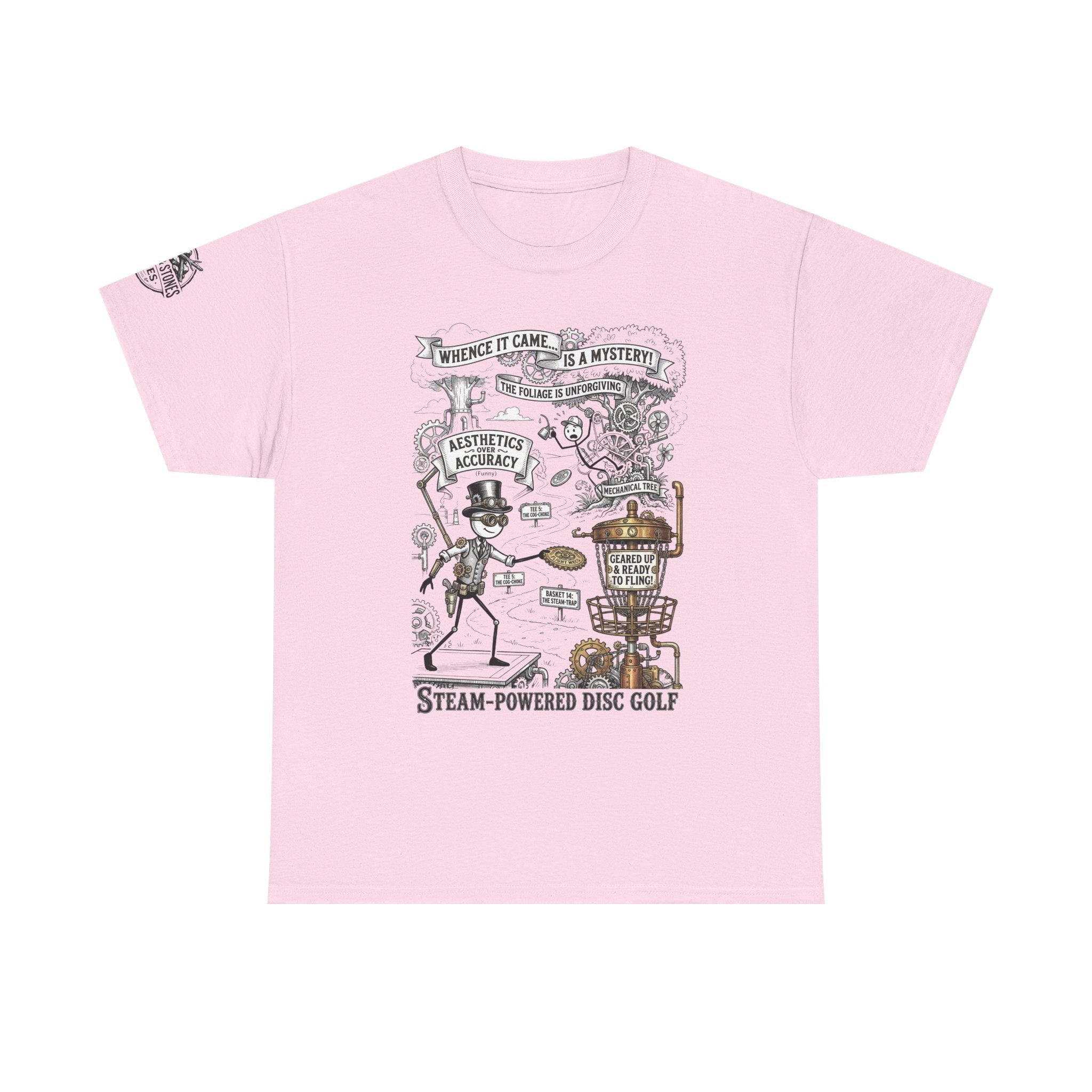 Steam-Powered Disc Golf T-Shirt | Steampunk Disc Golf Design
