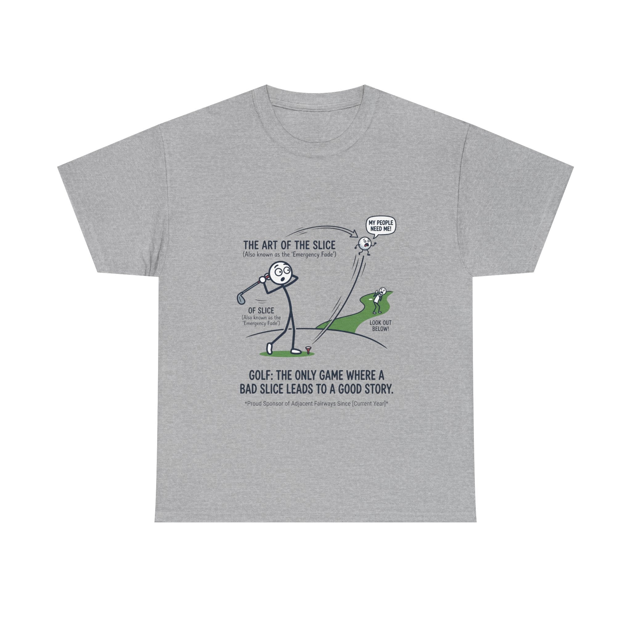 Golf Slice T-Shirt — "The Art of the Slice" Funny Golf Humor Tee