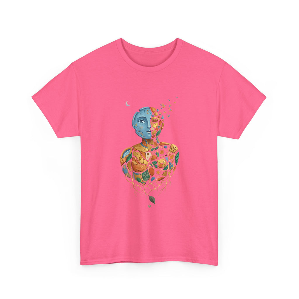 Abstract Mosaic Portrait T‑Shirt — Fragmented Face Art Tee