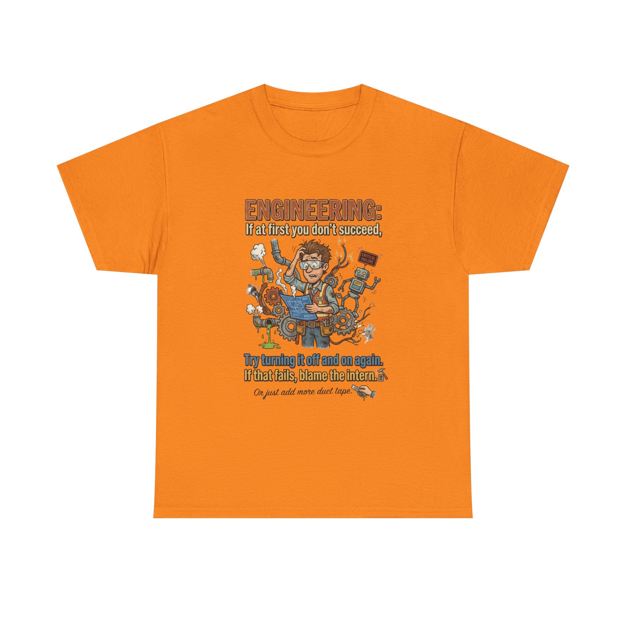 Engineering T-Shirt – Funny "If at first you don't succeed... Try bending it" Graphic Tee for Engineers