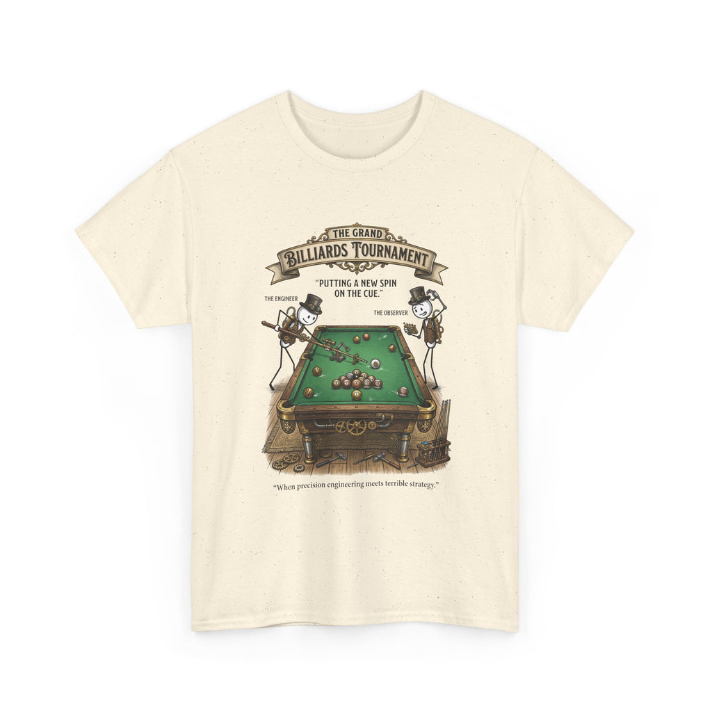 Billiards Tournament T-Shirt — Vintage Pool Table Graphic Tee
