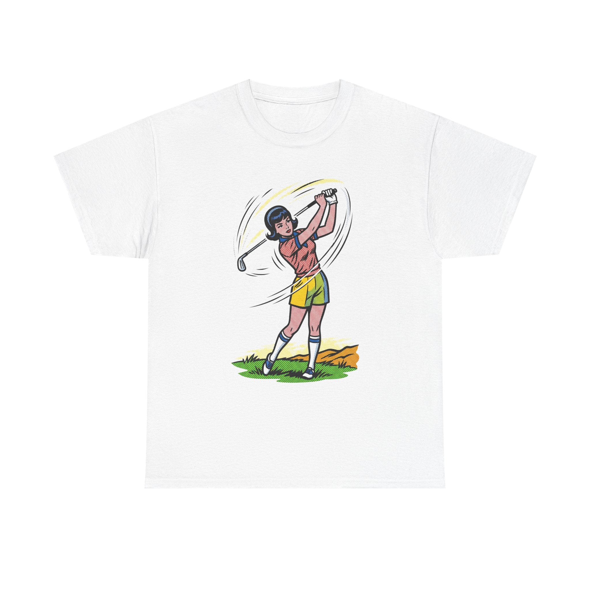 Golf Swing Graphic Tee — Vintage Golfer Illustration T-Shirt