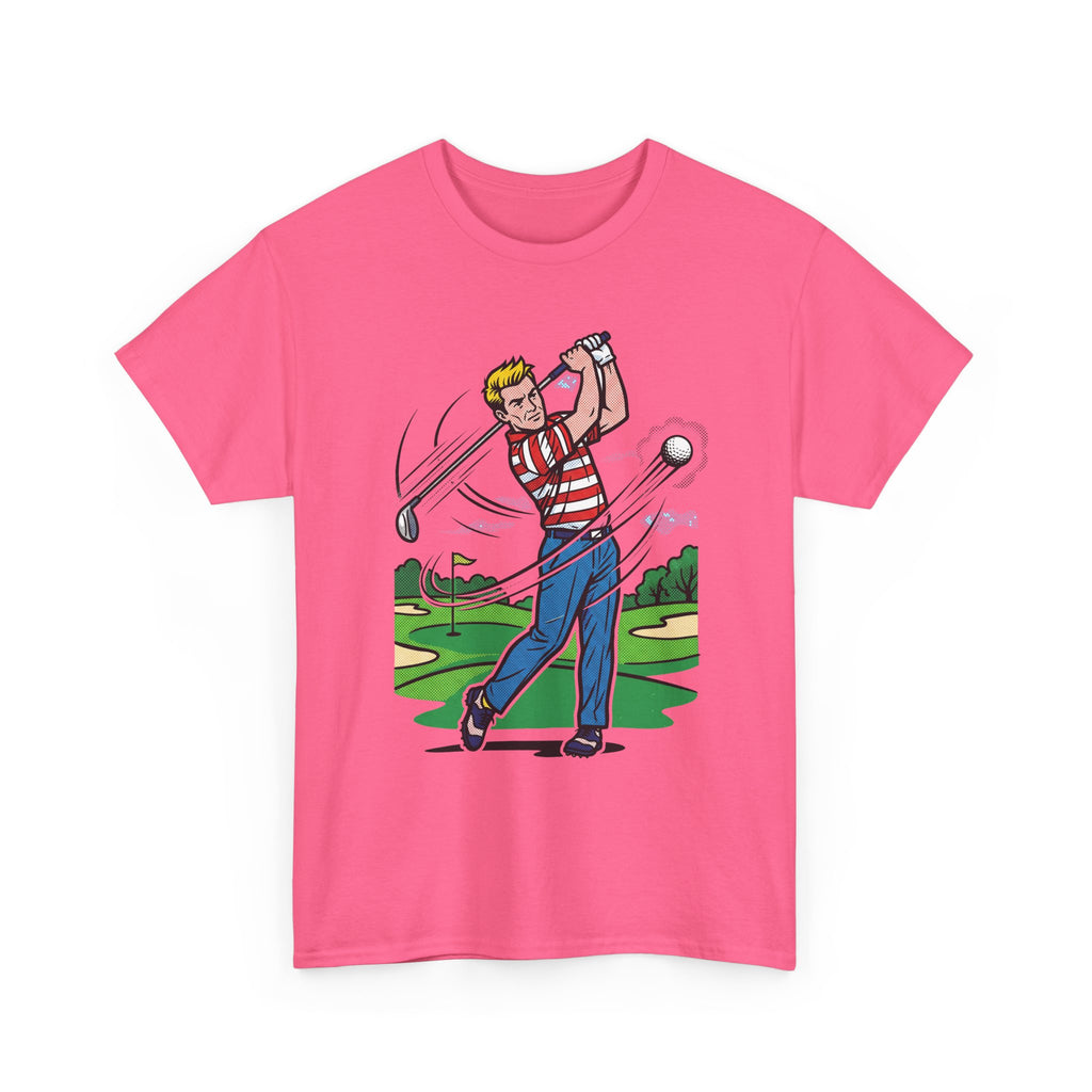 Golf Swing Graphic T-Shirt — Vintage Golfer Illustration Tee