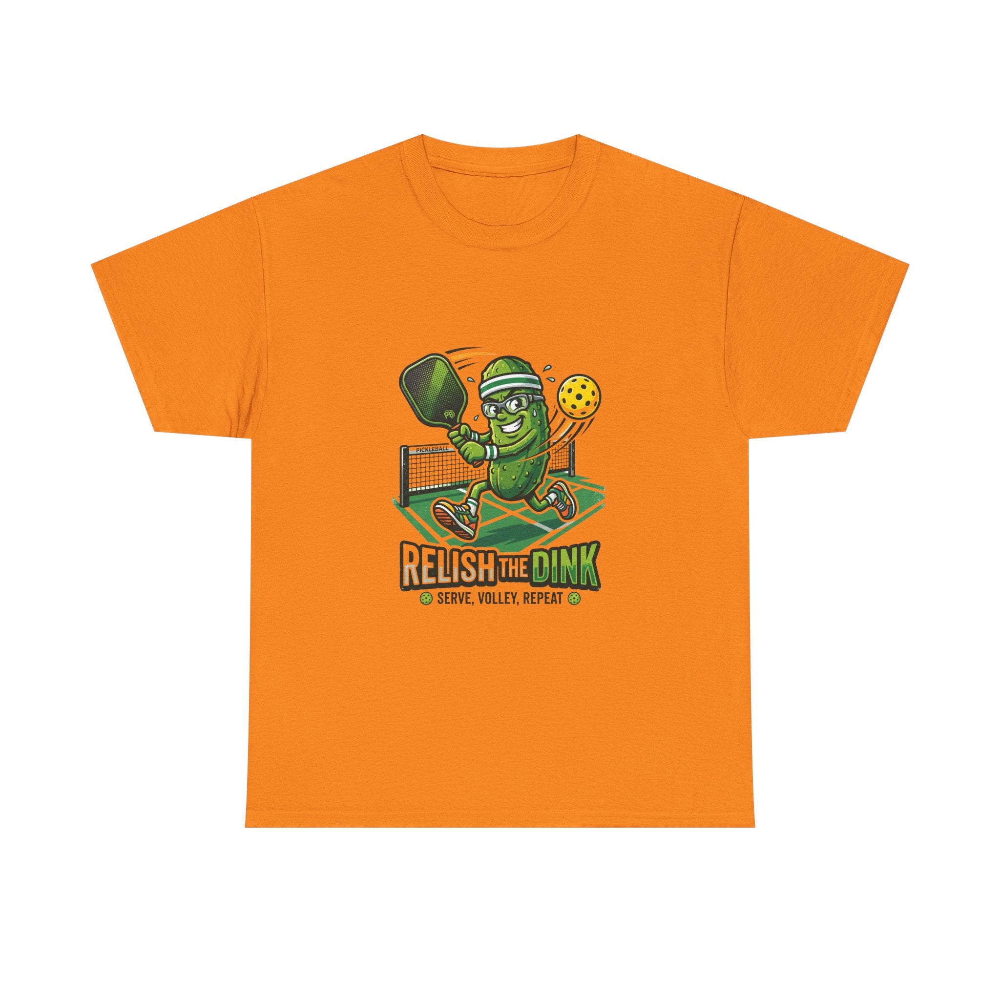 Pickleball 'Relish the Dink' T-Shirt – Funny Pickle Character Paddle Tee