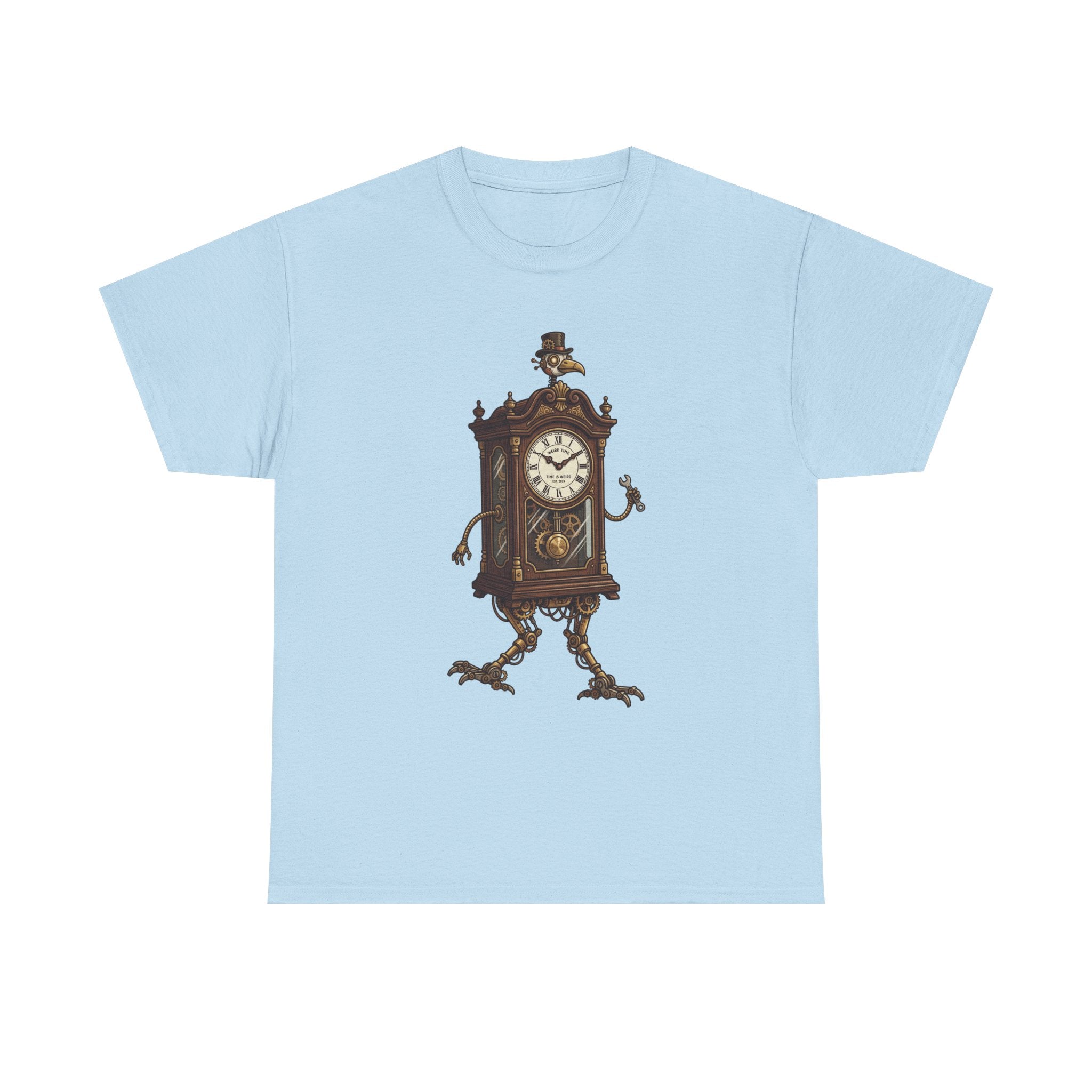 Clockwork Grandfather Tee — Vintage Walking Clock Graphic T-Shirt