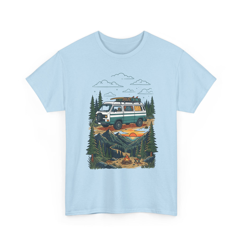 Camper Van Adventure Tee — Retro Van Camping Graphic T-Shirt