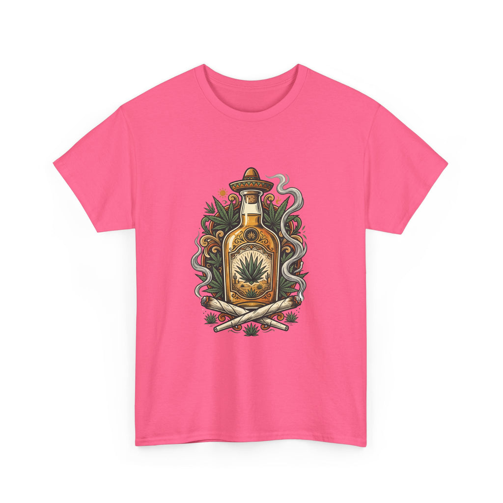 Tequila Bottle Graphic Tee — Agave Spirit Illustration T-Shirt