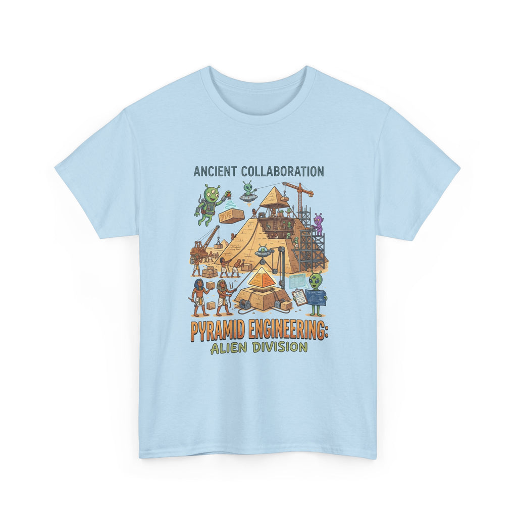 Pyramid Engineering Tee — "Ancient Collaboration" Alien Division Graphic Shirt