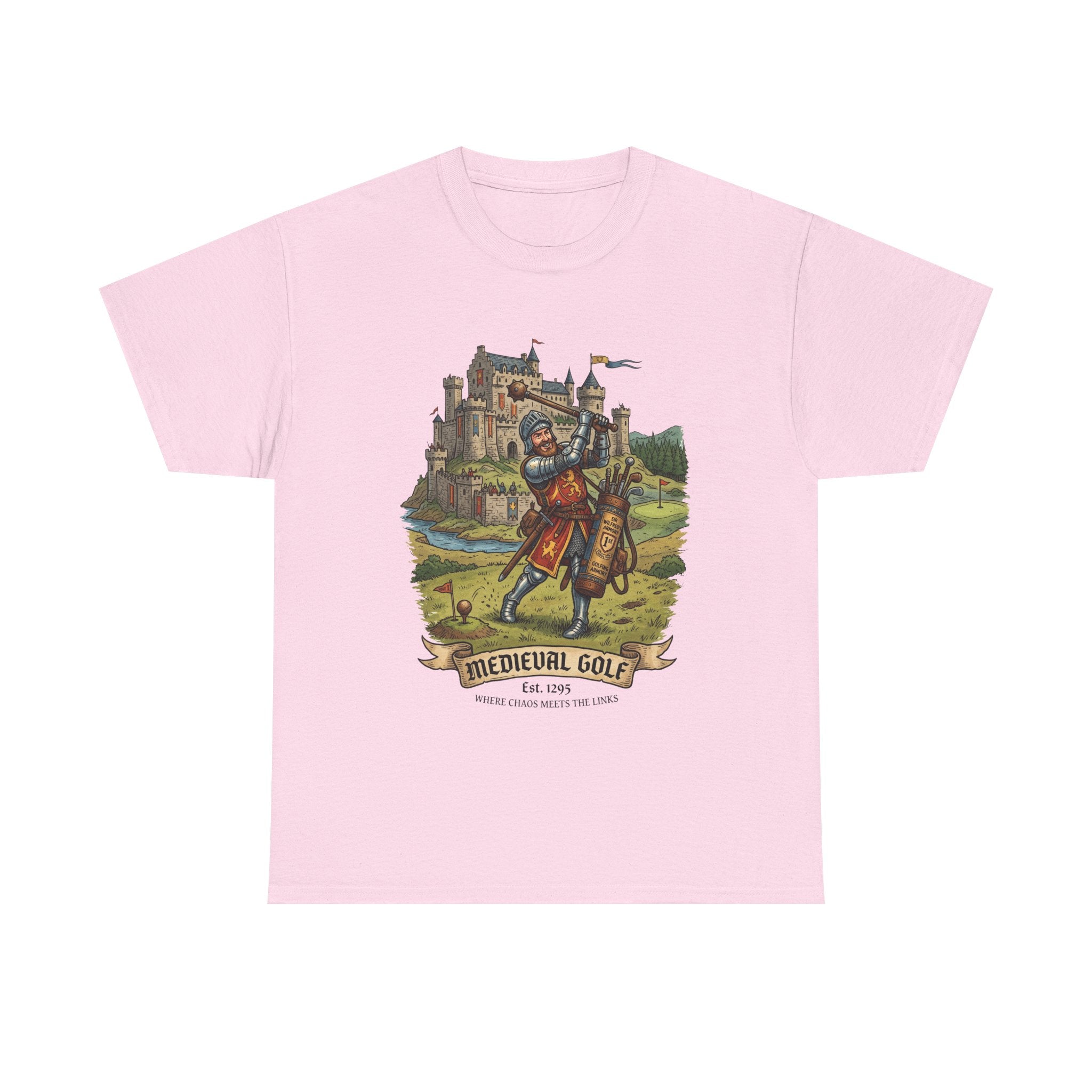 Medieval Golf T-Shirt – Vintage Knight Golfing Castle Graphic Tee