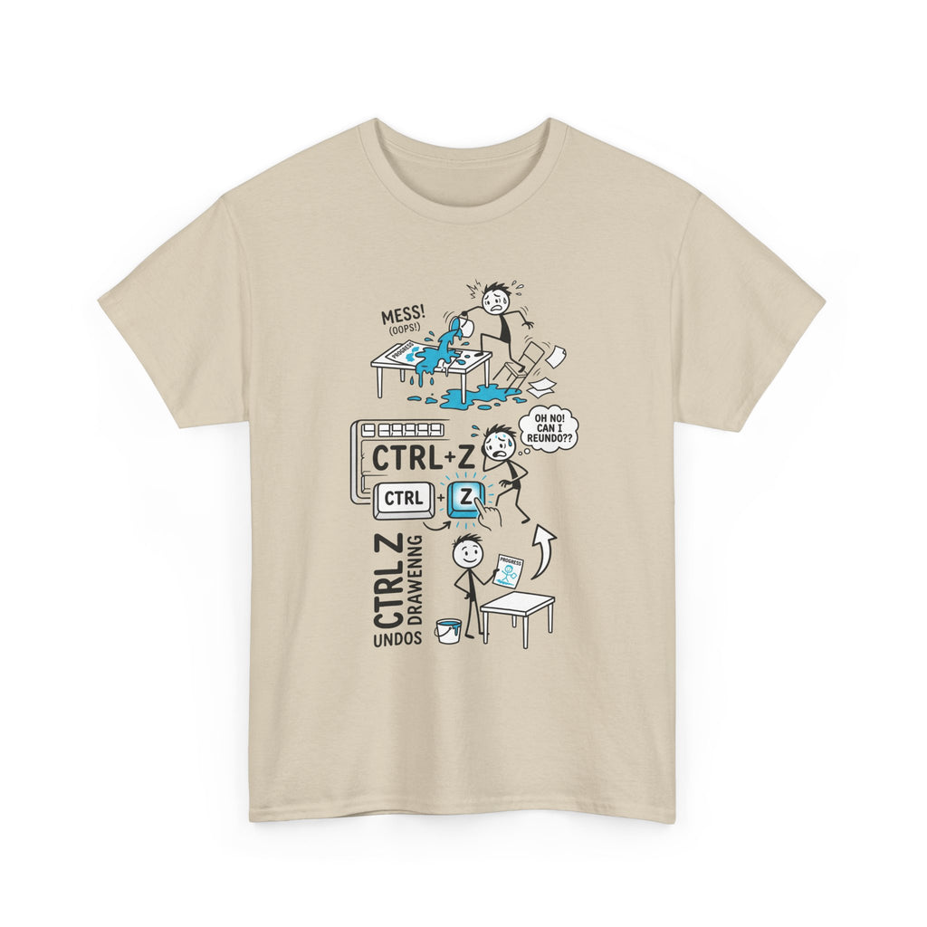 Ctrl Z Funny Graphic T-Shirt – Undo Computer Chaos Tee for Coders & Designers