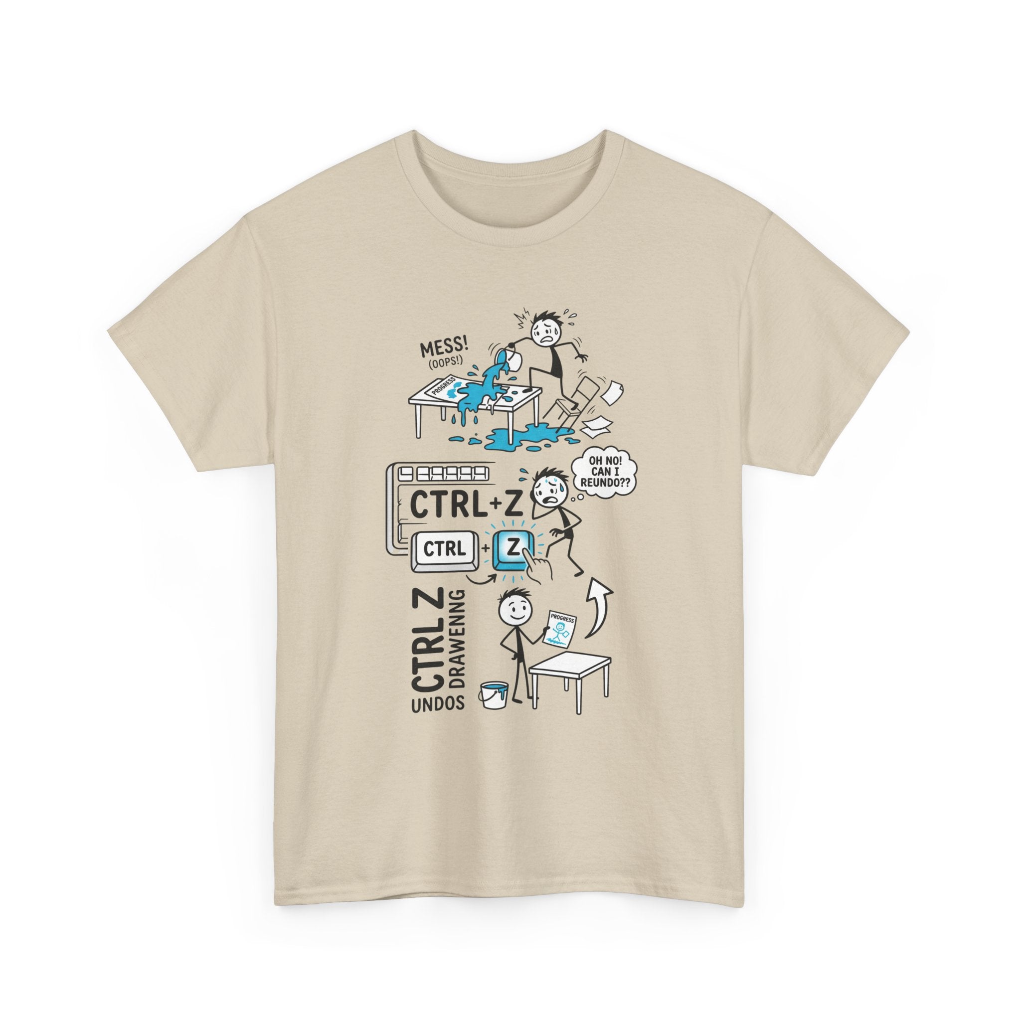 Ctrl Z Funny Graphic T-Shirt – Undo Computer Chaos Tee for Coders & Designers