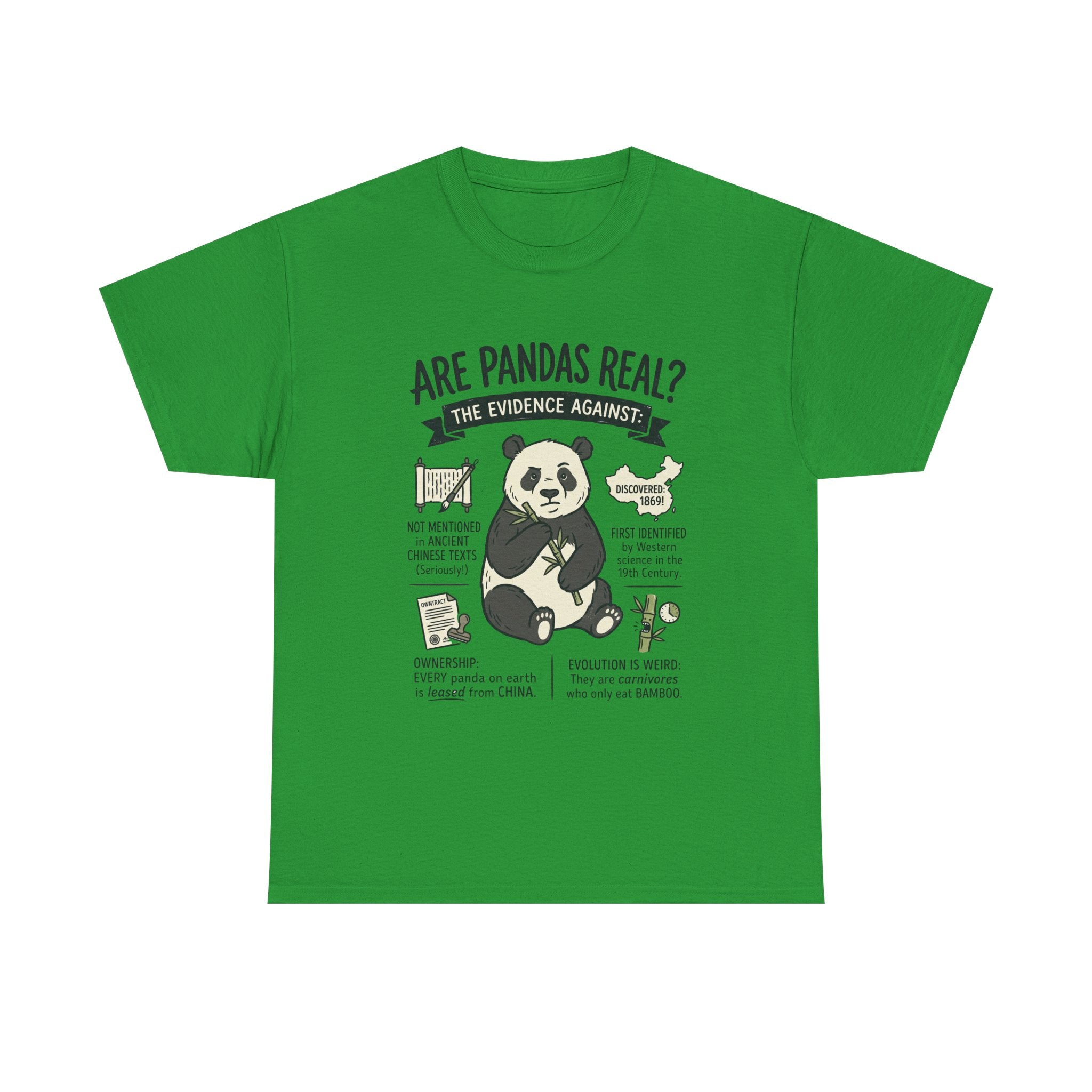 Are Pandas Real? Graphic Tee — Funny Panda Infographic T-Shirt
