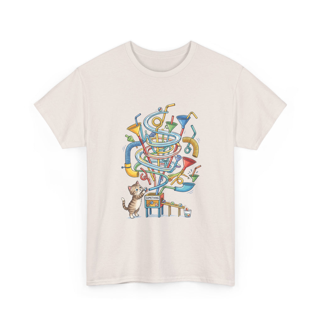 Music Cat T-Shirt — Whimsical Cat Playing Colorful Instruments Tee