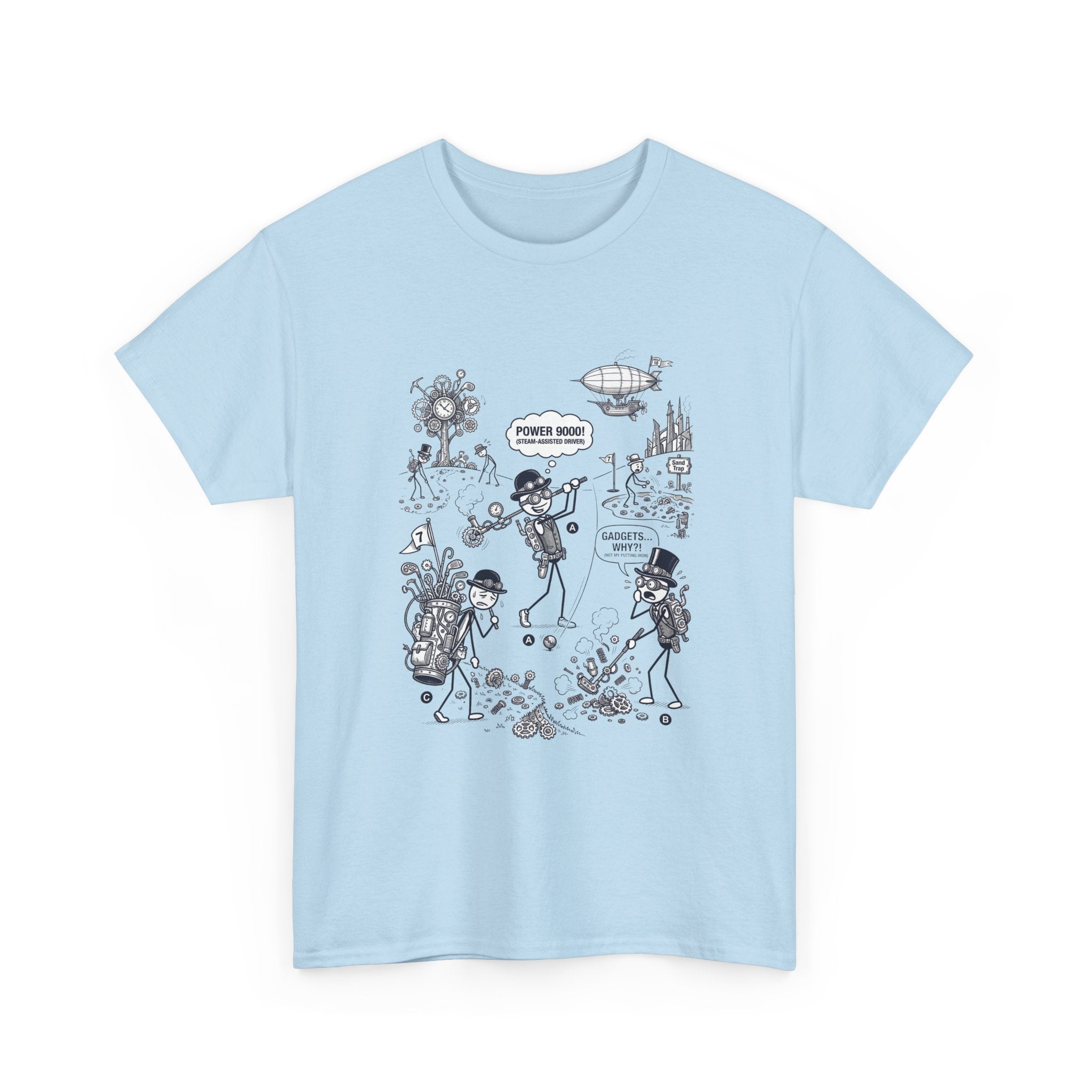 Steampunk Golf Graphic Tee —  "Good Vibes" Illustration