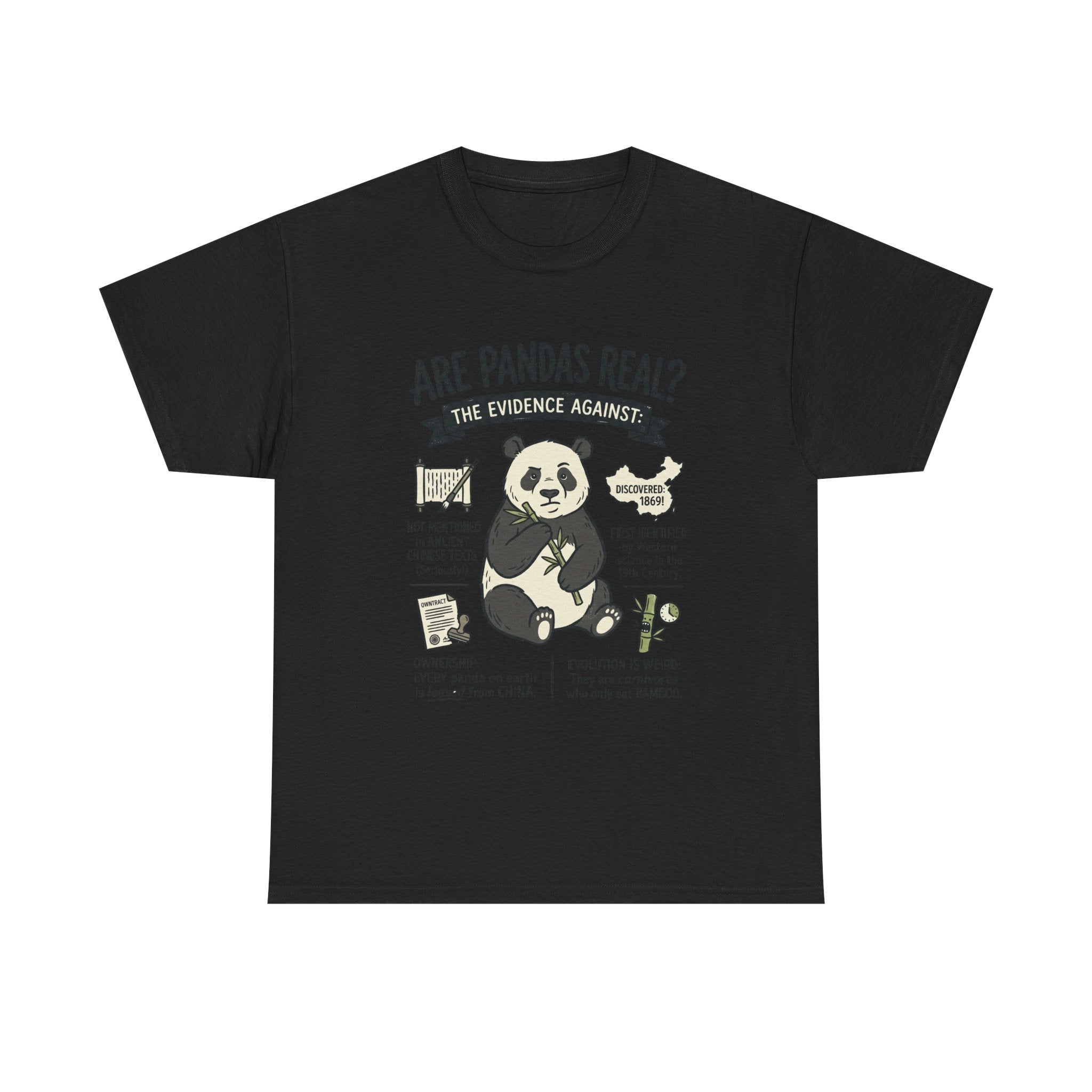 Are Pandas Real? Graphic Tee — Funny Panda Infographic T-Shirt