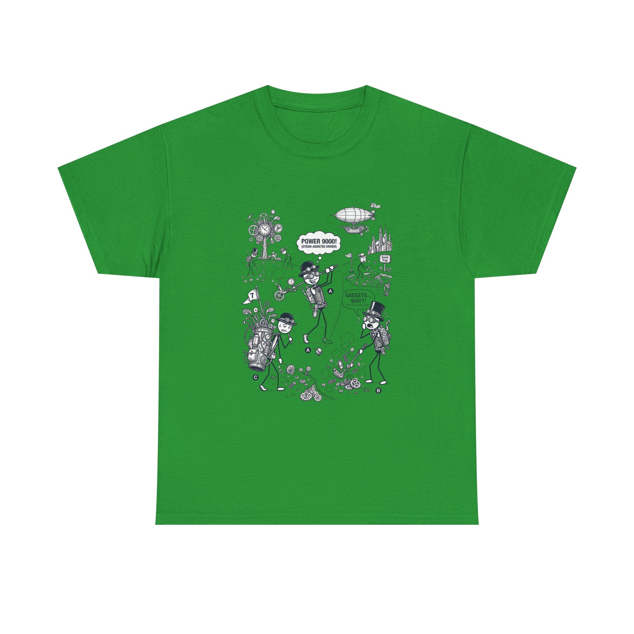 Steampunk Golf Graphic Tee —  "Good Vibes" Illustration