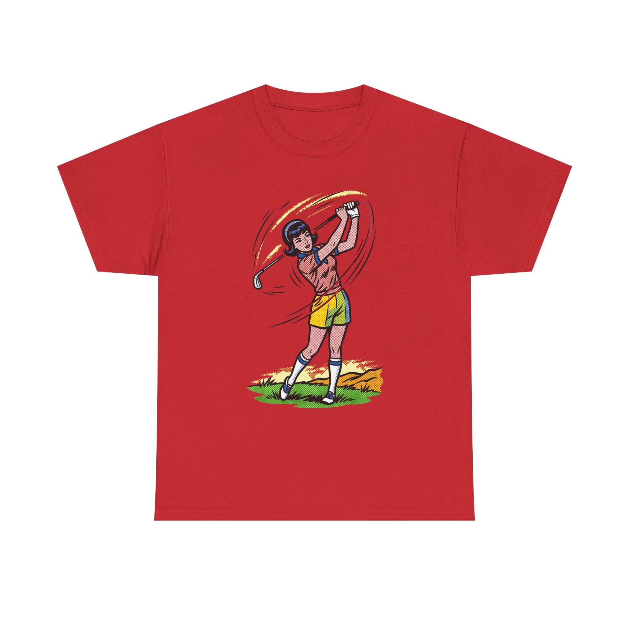 Golf Swing Graphic Tee — Vintage Golfer Illustration T-Shirt
