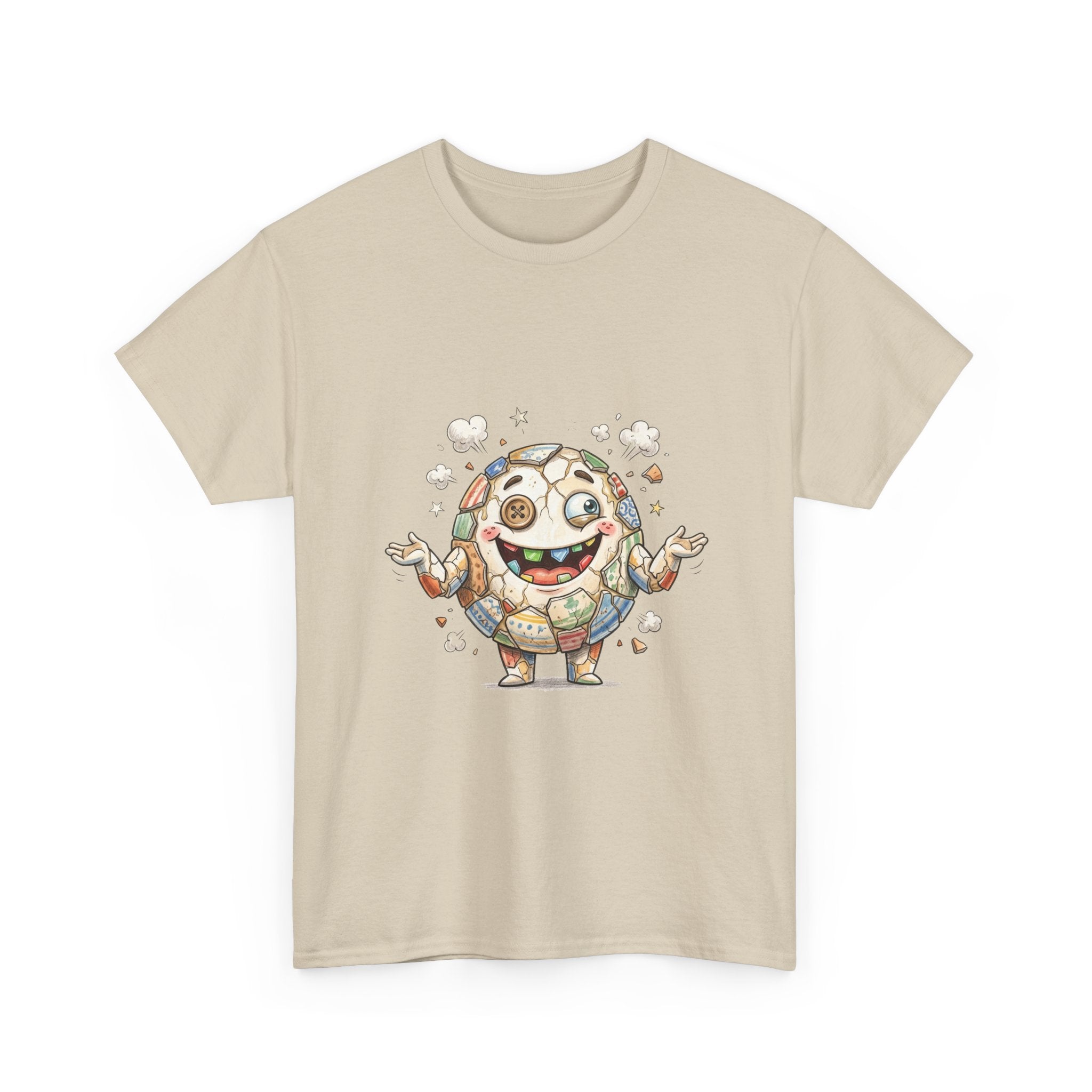 T-Shirt — Cute Kawaii Mosaic Egg Character Illustration Tee