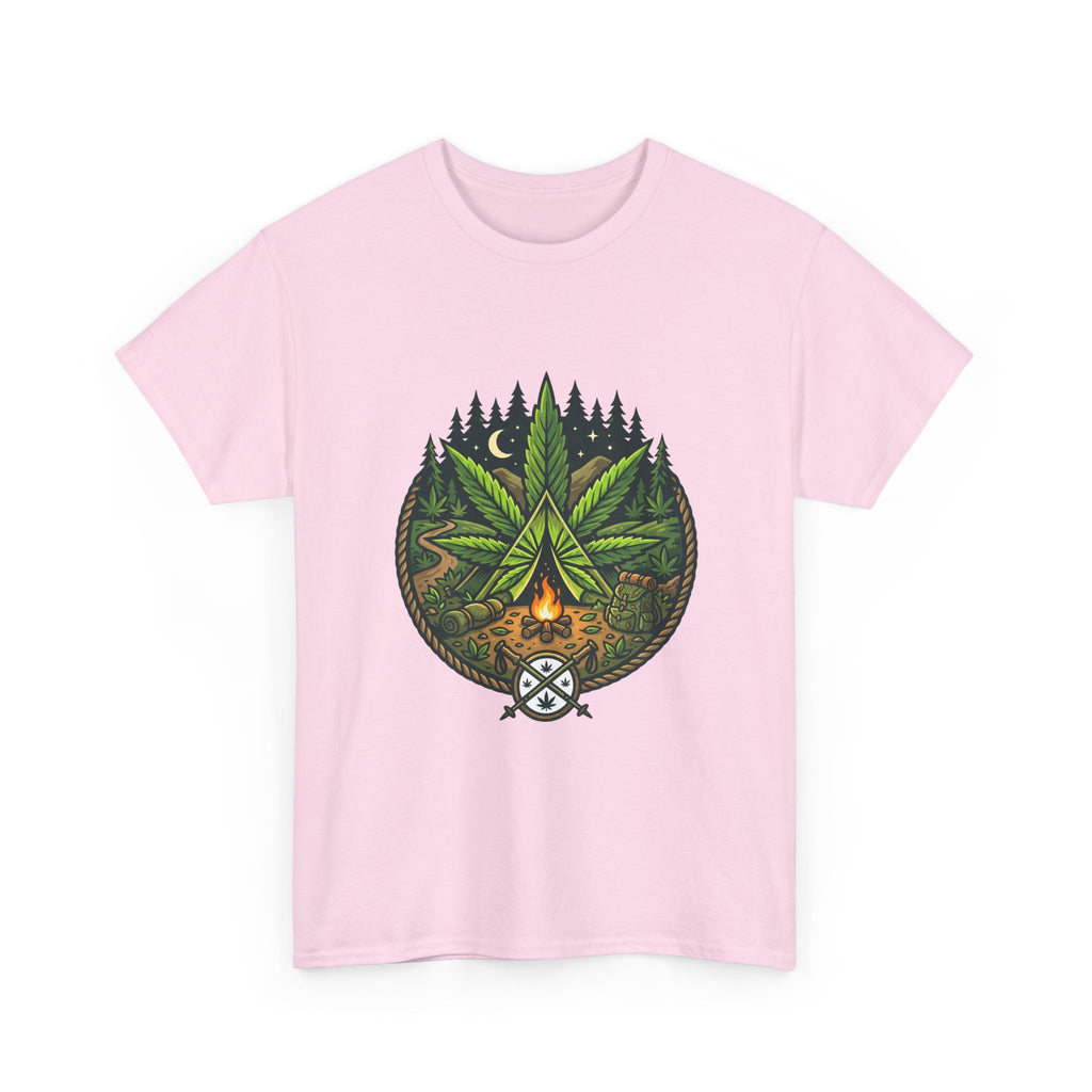 T-Shirt — Campfire Cannabis Leaf Graphic Tee