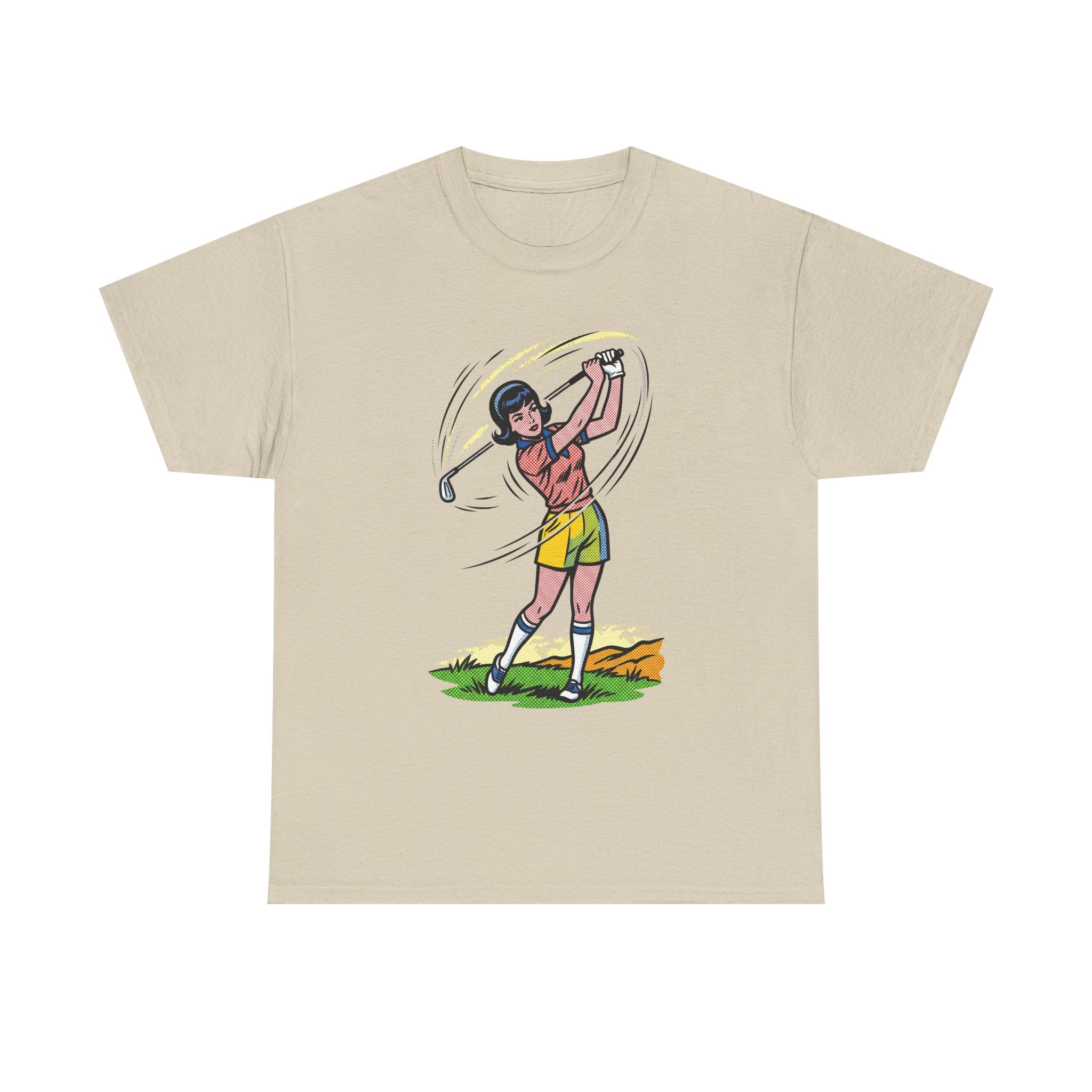 Golf Swing Graphic Tee — Vintage Golfer Illustration T-Shirt