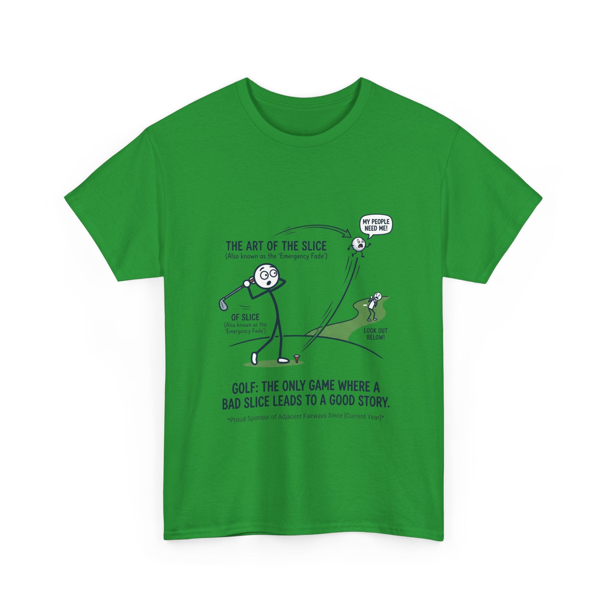 Golf Slice T-Shirt — "The Art of the Slice" Funny Golf Humor Tee