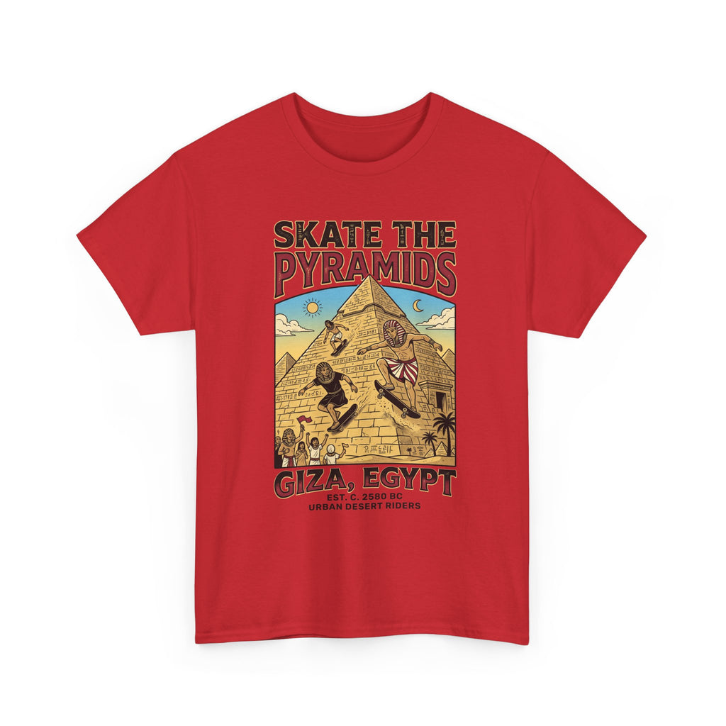 Skate The Pyramids Tee — Giza Egypt Skateboarding Graphic T-Shirt