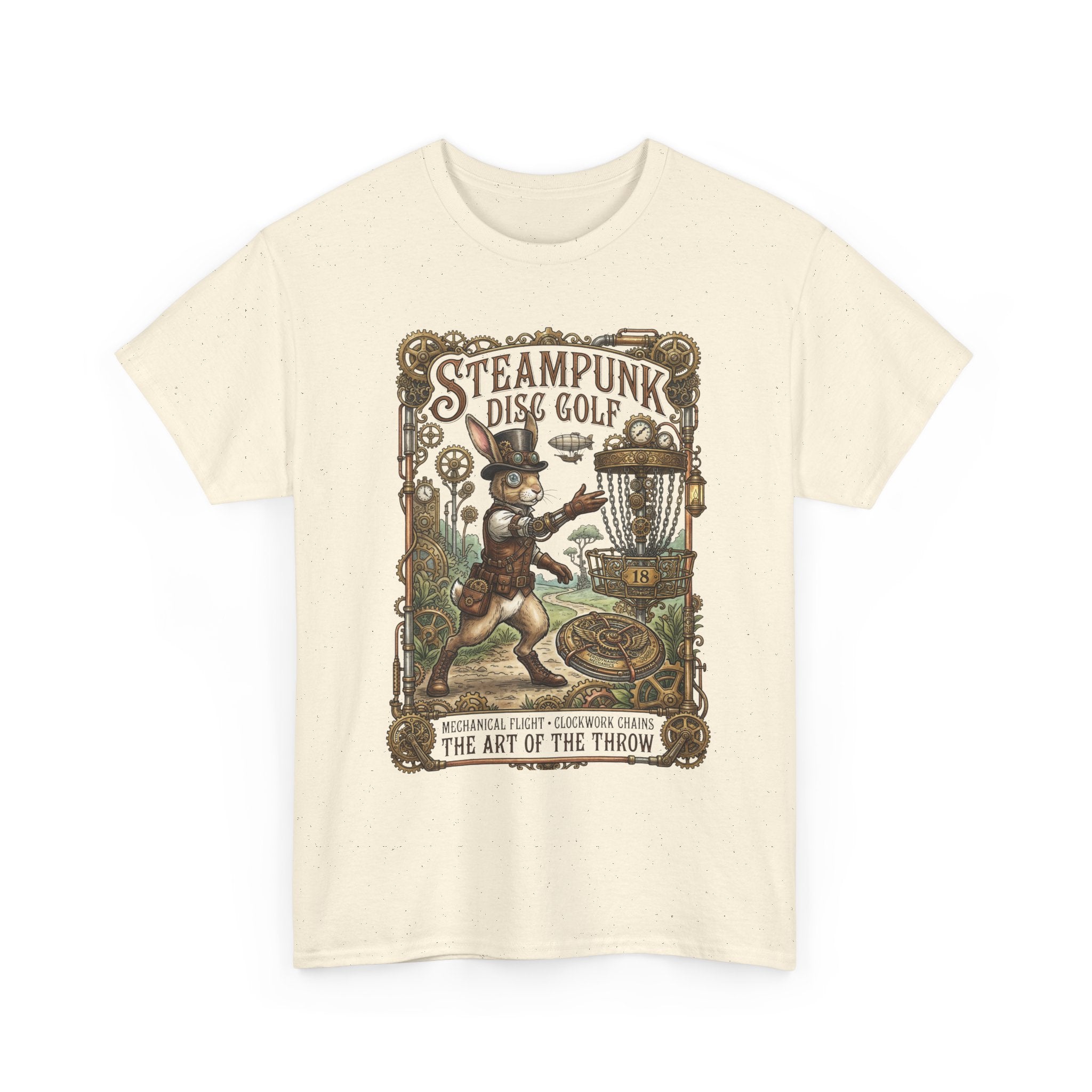 Steampunk Disc Golf T-Shirt — Vintage Victorian Throw Art Tee