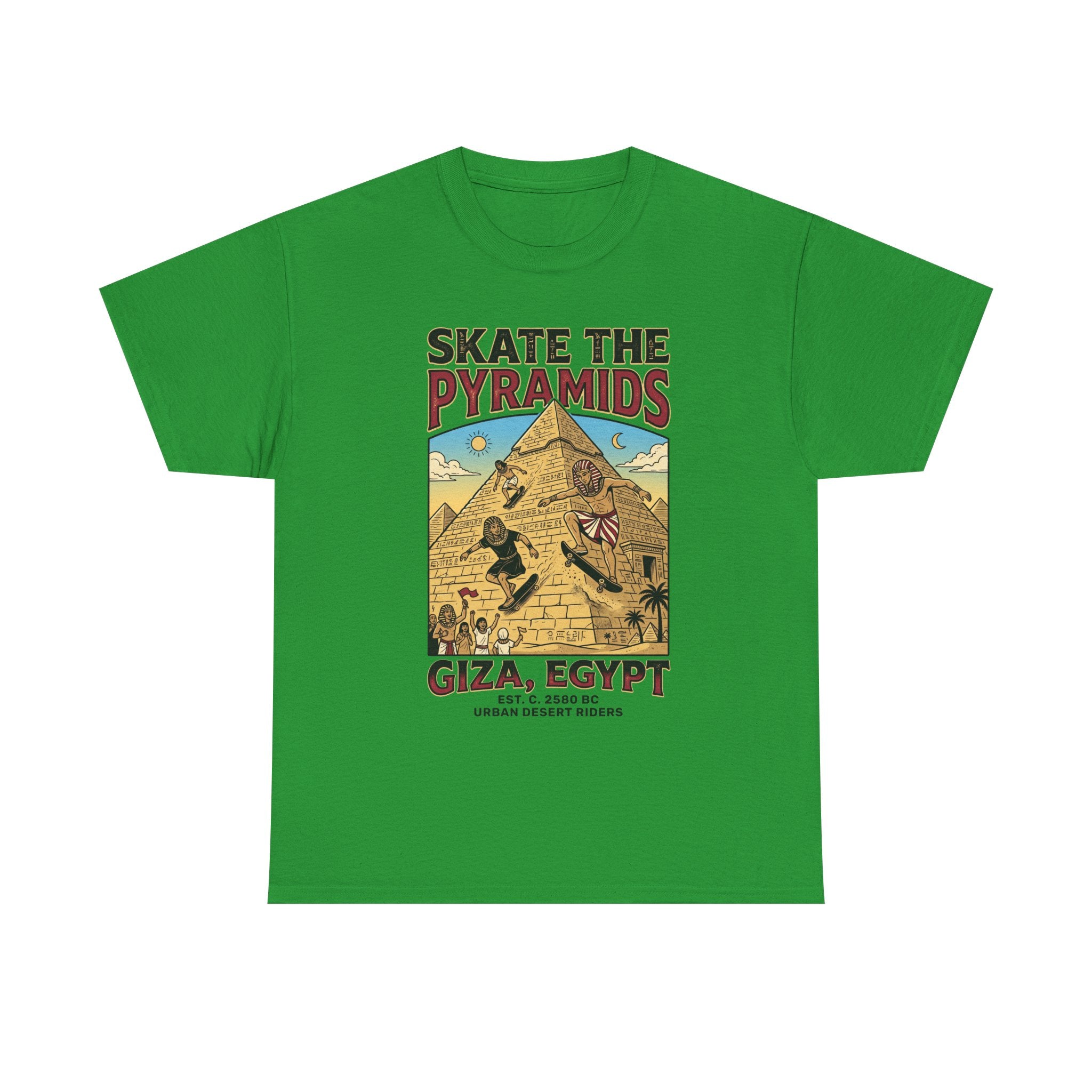Skate The Pyramids Tee — Giza Egypt Skateboarding Graphic T-Shirt