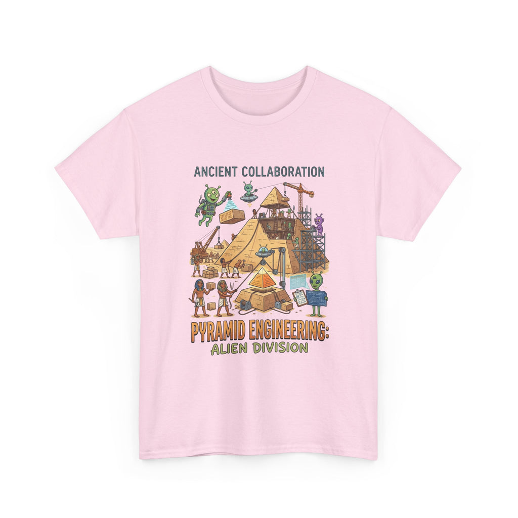 Pyramid Engineering Tee — "Ancient Collaboration" Alien Division Graphic Shirt