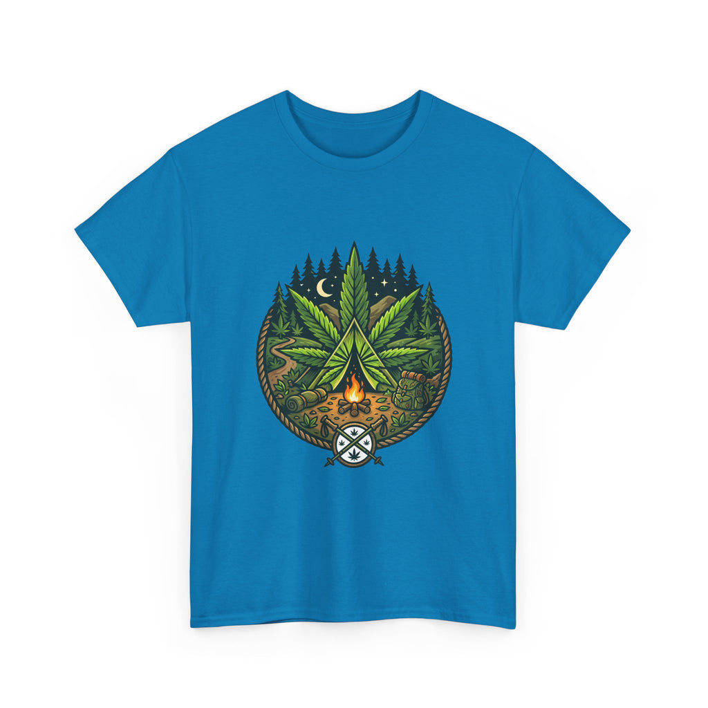 T-Shirt — Campfire Cannabis Leaf Graphic Tee