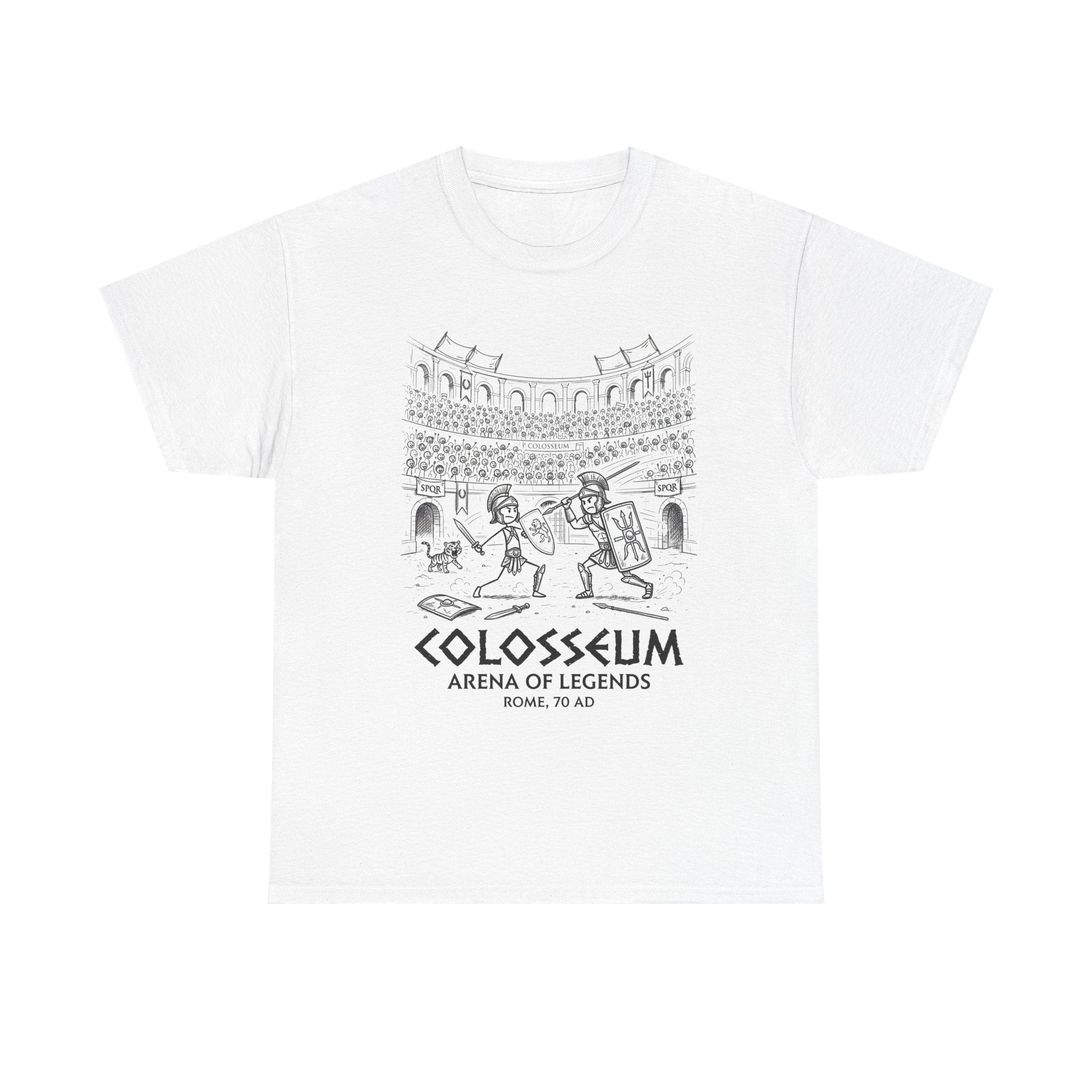 Colosseum Arena of Legends Graphic Tee — Roman Gladiator Coliseum Shirt