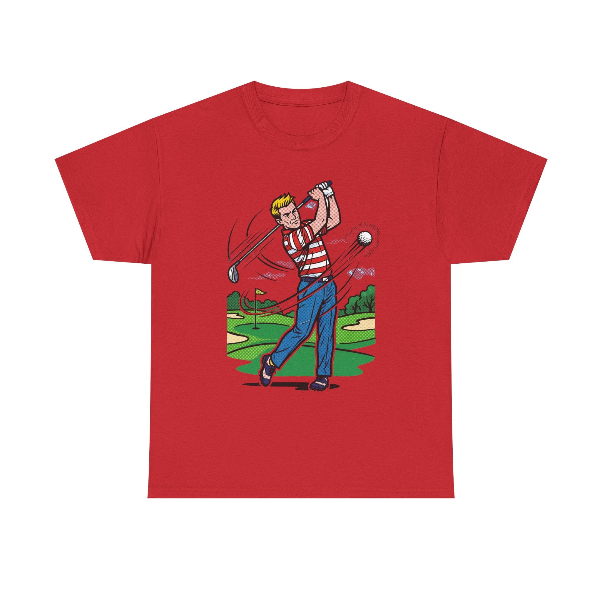 Golf Swing Graphic T-Shirt — Vintage Golfer Illustration Tee