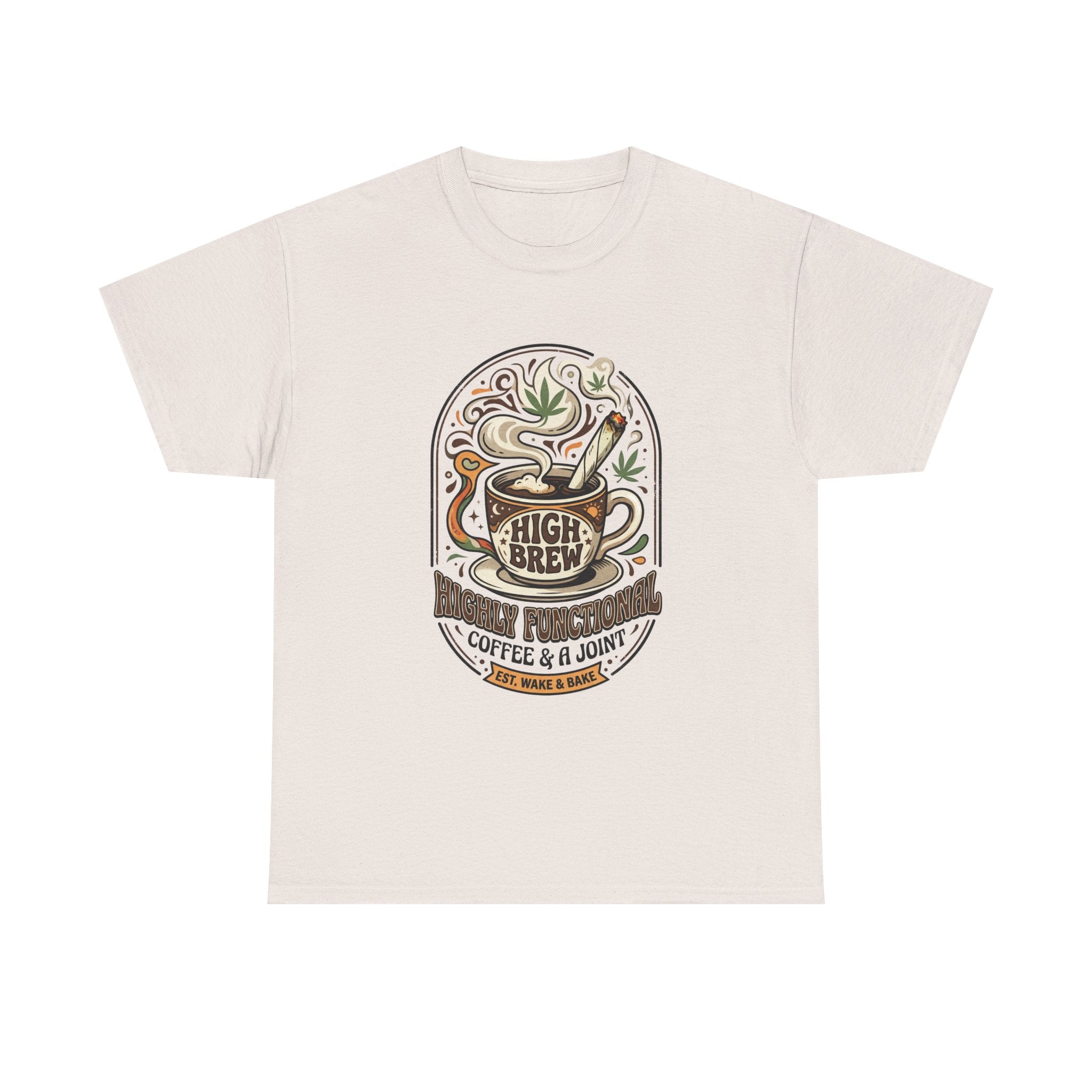 Coffee & Joint Tee — “High Brew” Graphic Coffee T‑Shirt