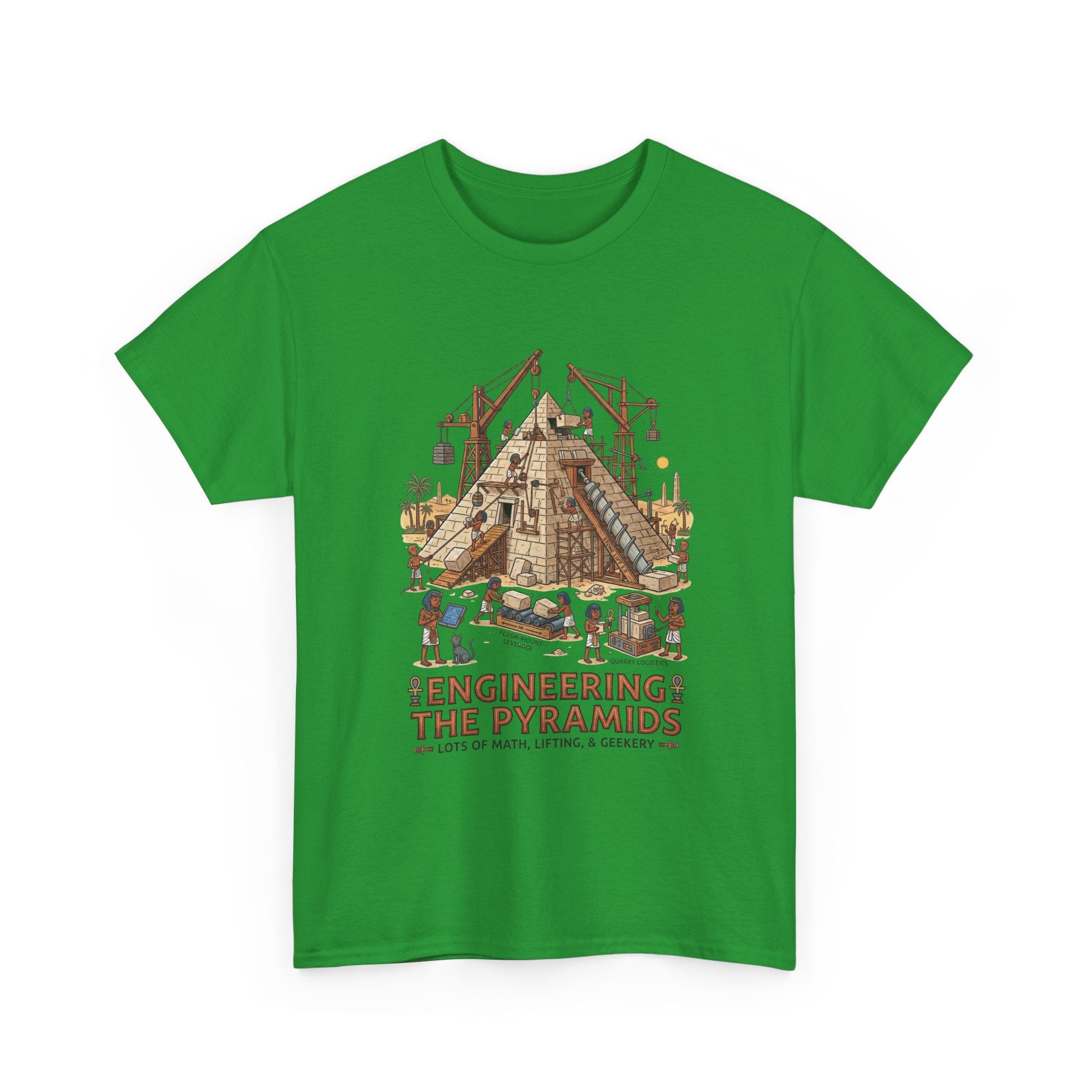 Pyramids Engineering T-Shirt – Vintage Egypt Construction Graphic Tee