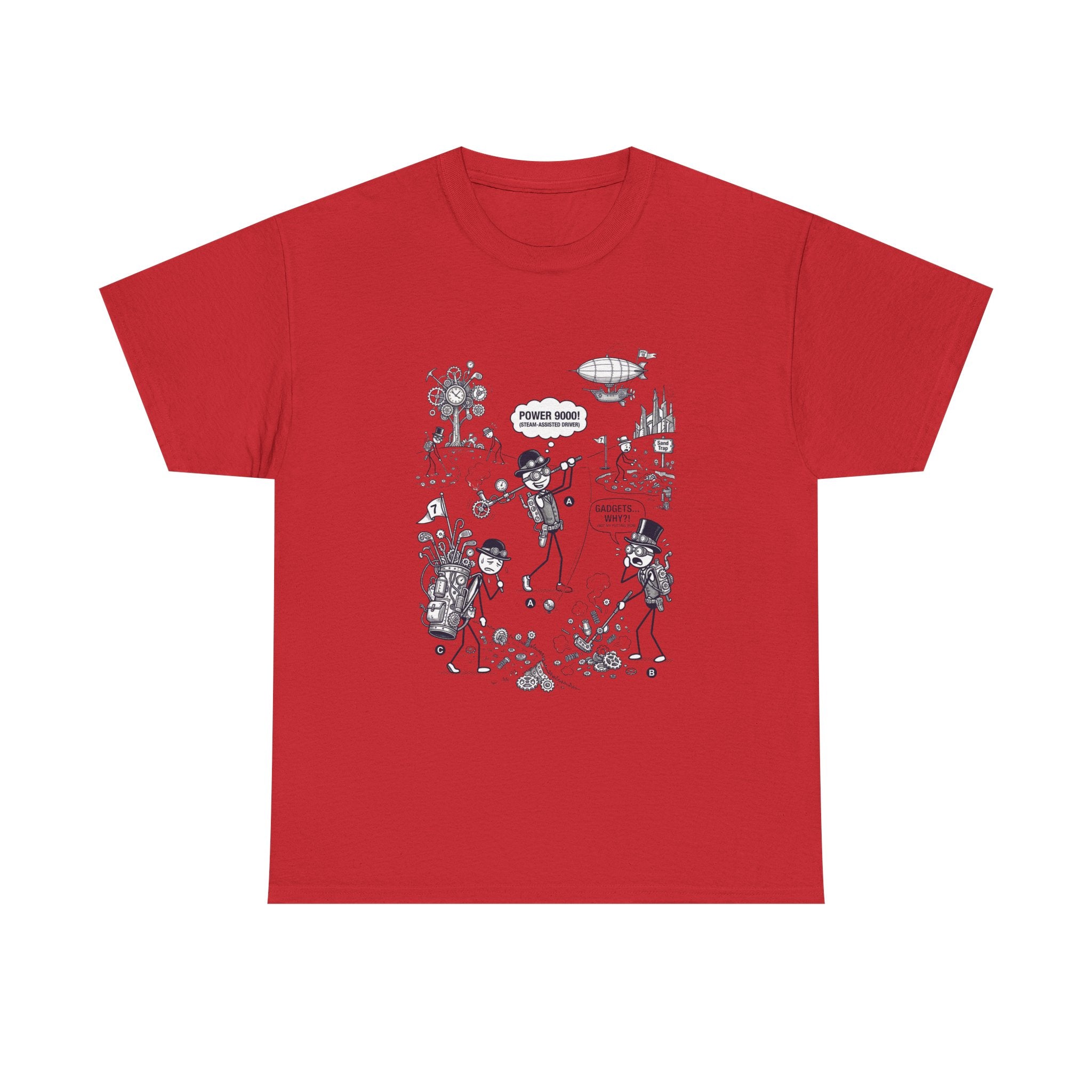 Steampunk Golf Graphic Tee —  "Good Vibes" Illustration