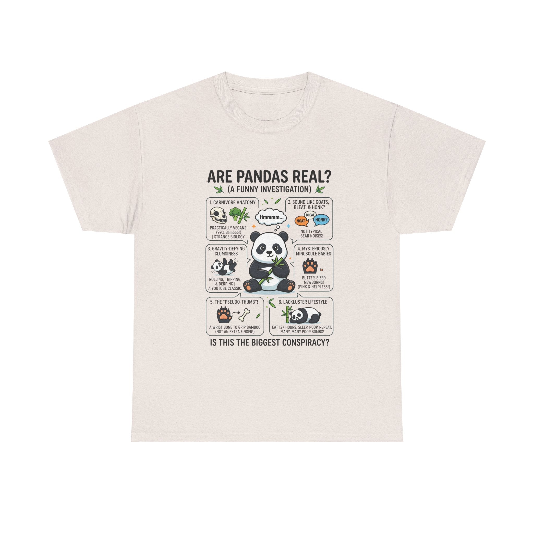 Are Pandas Real? Funny Panda Infographic T-Shirt