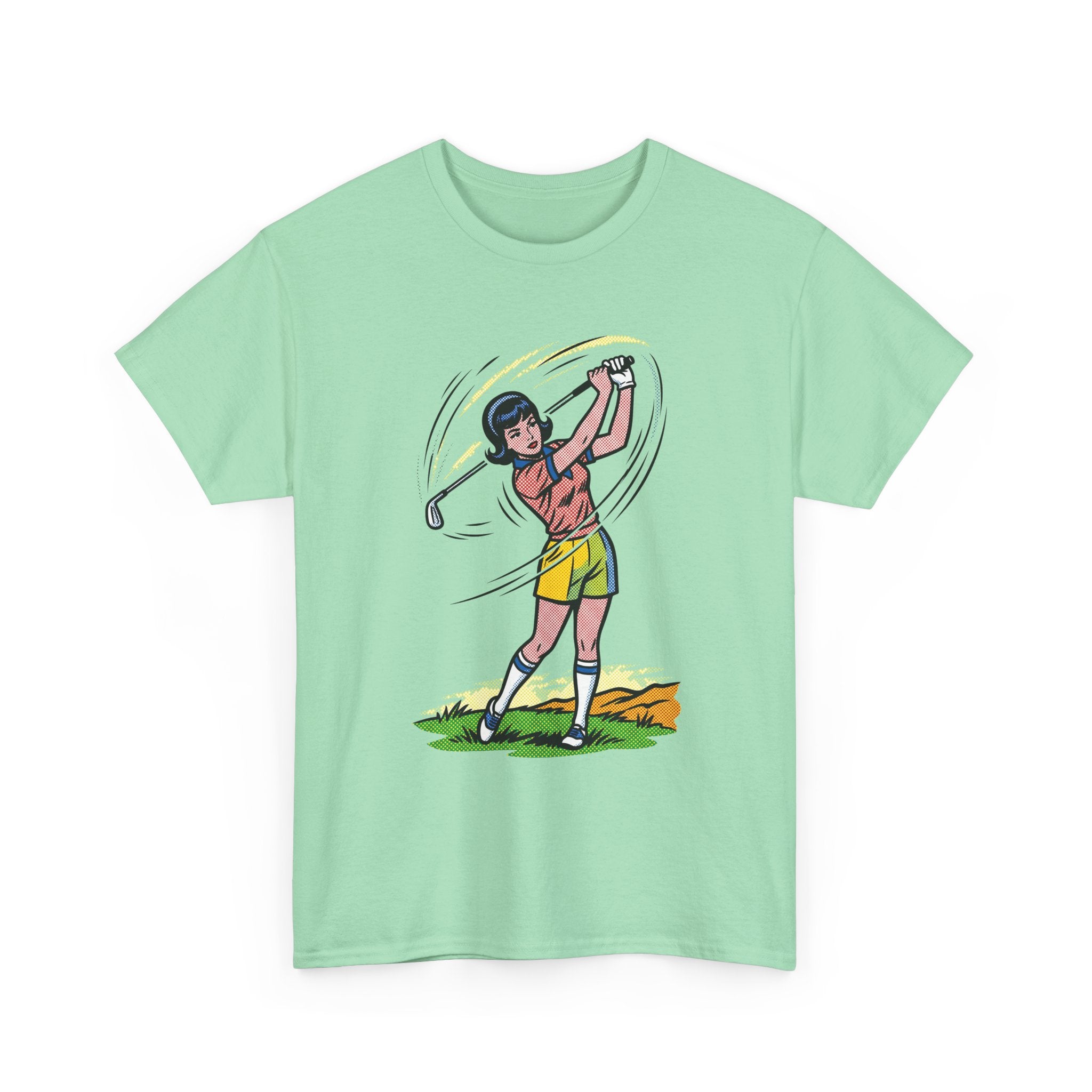 Golf Swing Graphic Tee — Vintage Golfer Illustration T-Shirt