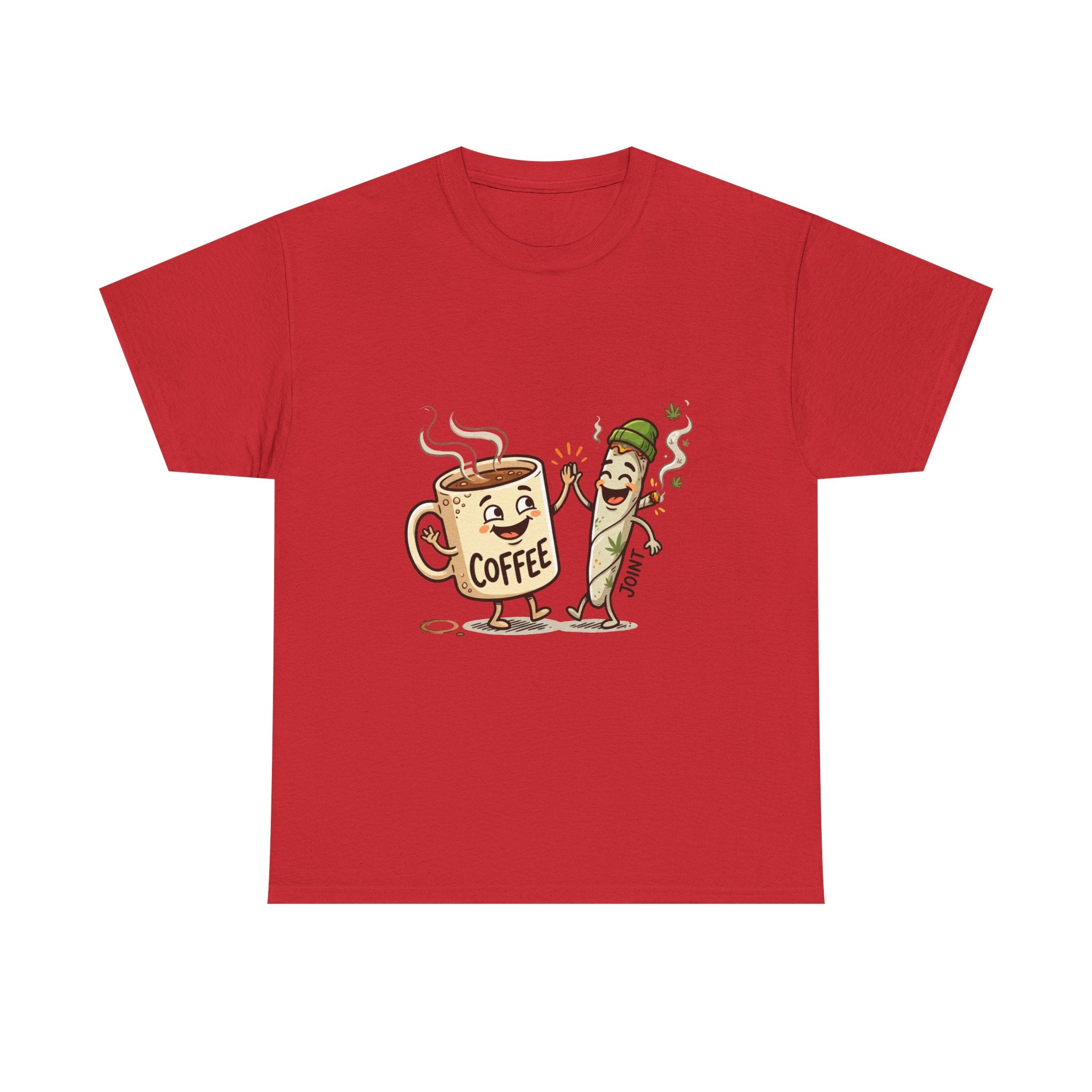 Coffee & a Joint Friends T-Shirt — Funny Breakfast Cartoon Tee