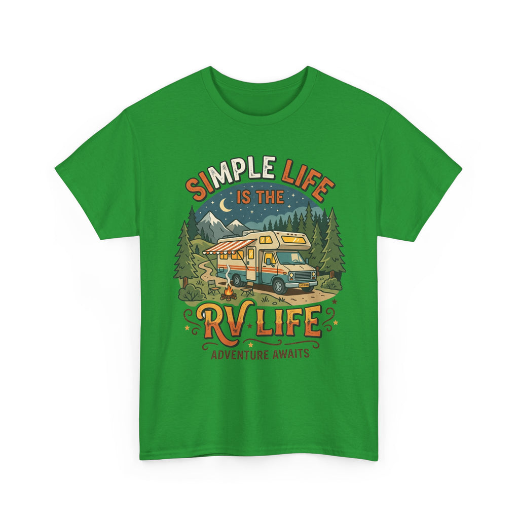 RV Life T‑Shirt — "Simple Life is the RV Life: Adventure Awaits" Camping Graphic Tee