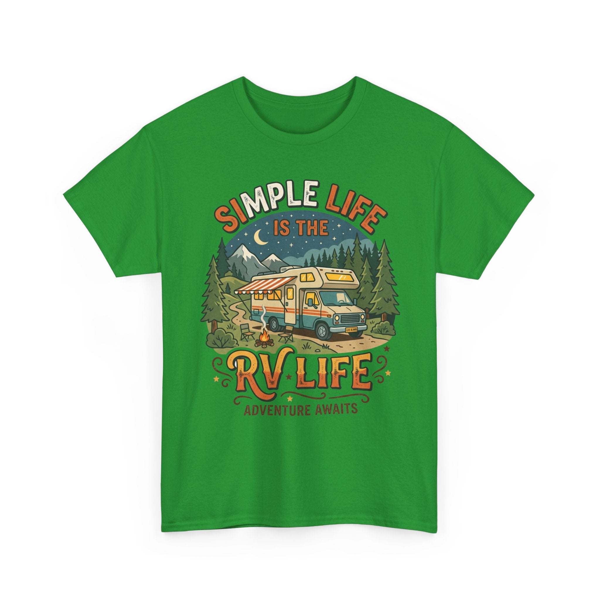 RV Life T‑Shirt — "Simple Life is the RV Life: Adventure Awaits" Camping Graphic Tee