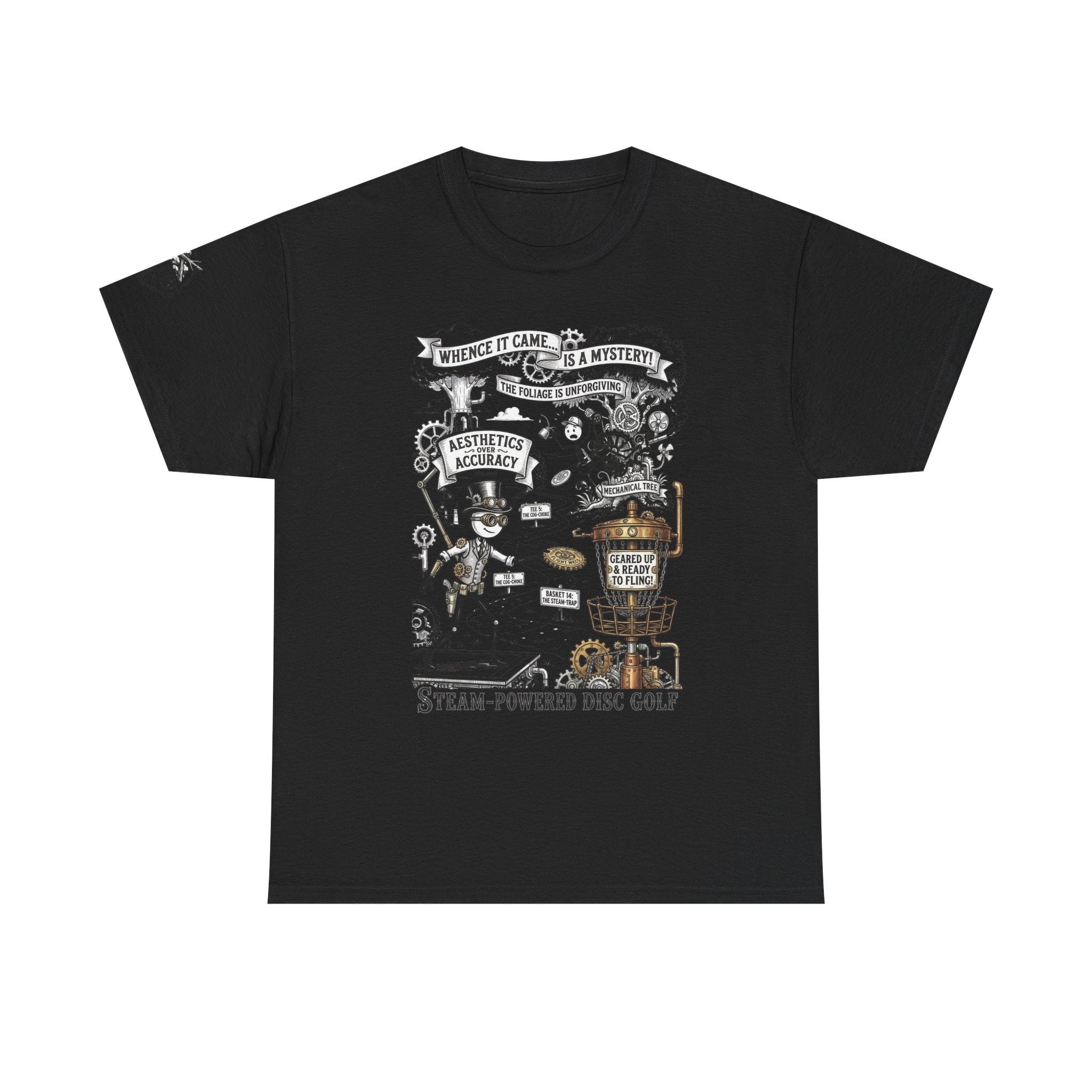 Steam-Powered Disc Golf T-Shirt | Steampunk Disc Golf Design