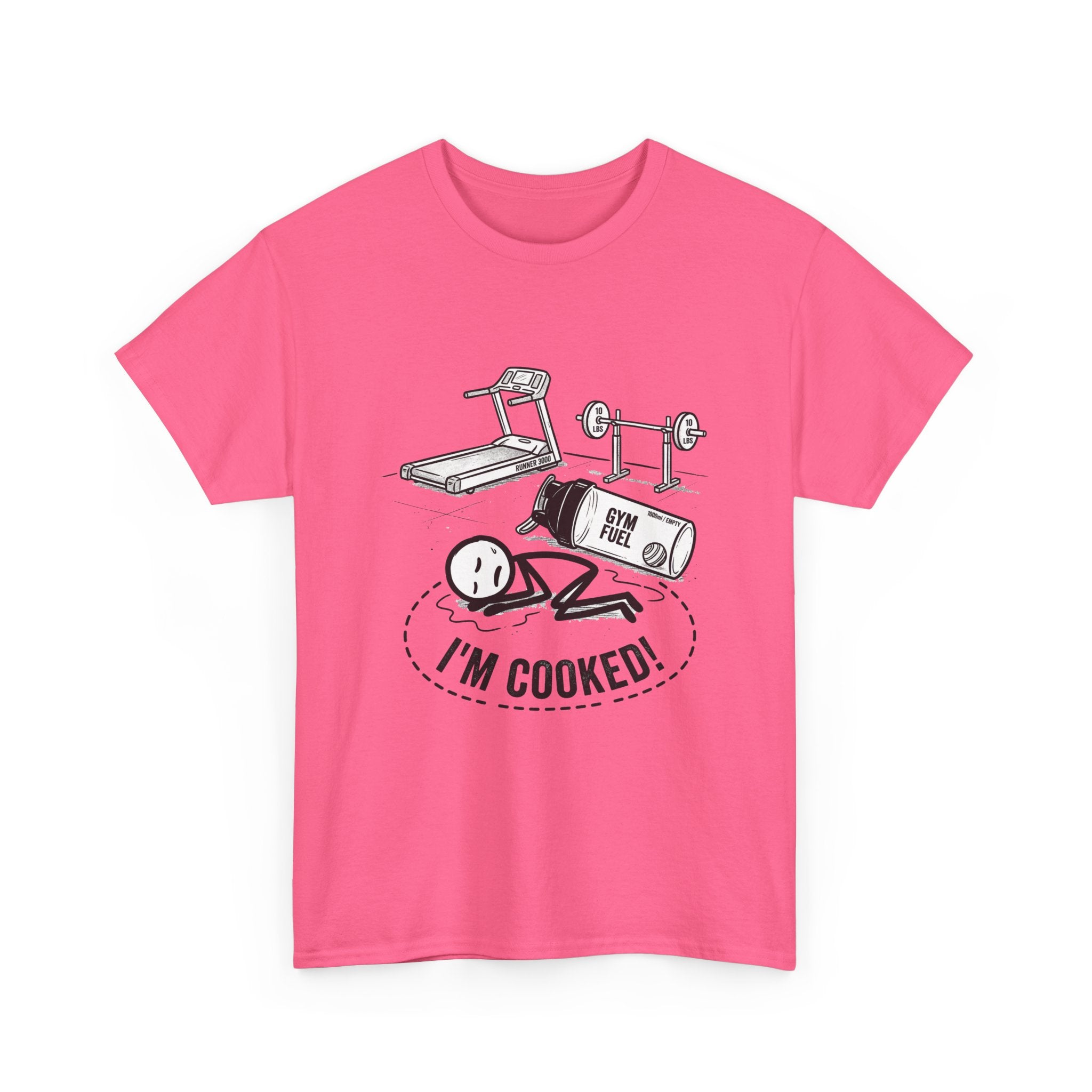 Fitness Humor T‑Shirt — "I'm Cooked!" Workout Exhaustion Tee