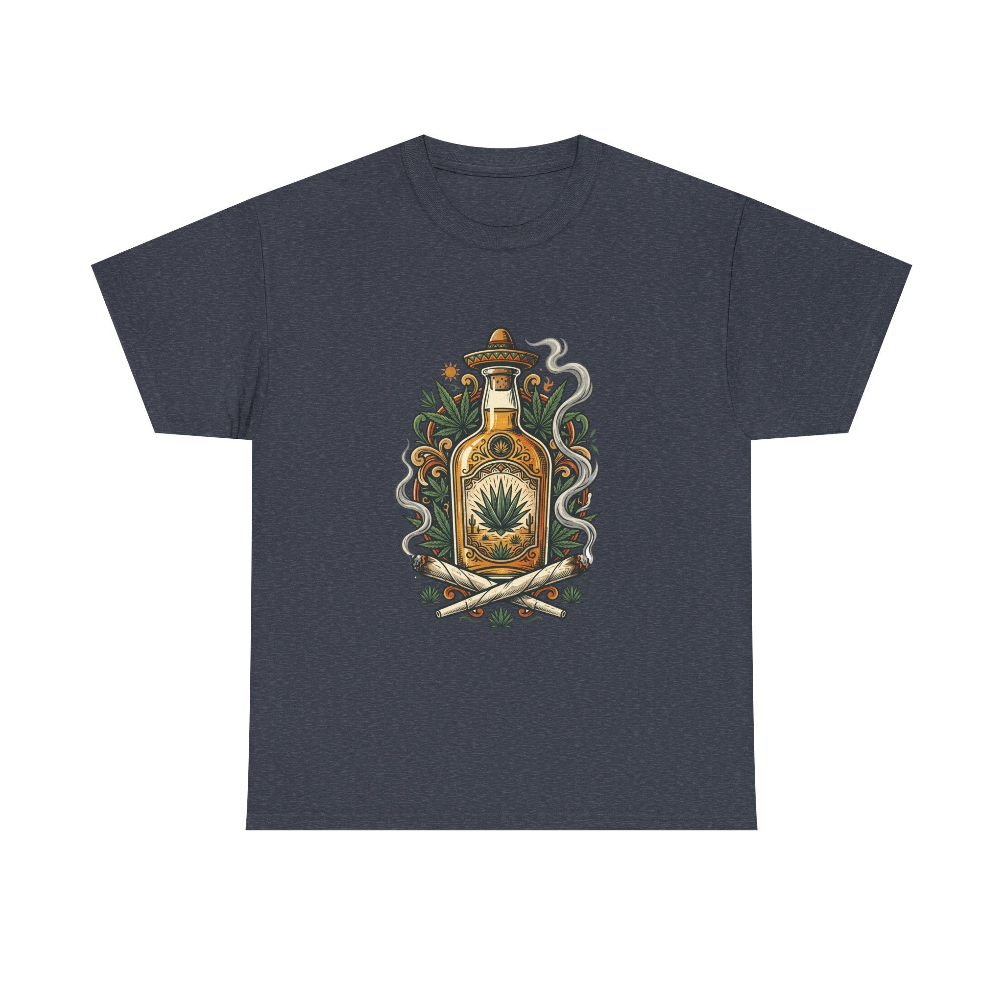 Tequila Bottle Graphic Tee — Agave Spirit Illustration T-Shirt