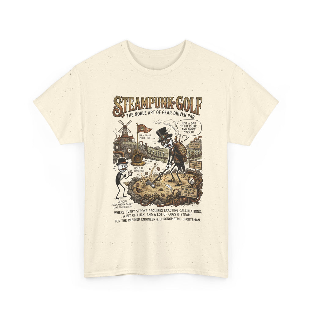 Steampunk Golf T-Shirt — Vintage Mechanical Golfers Graphic Tee