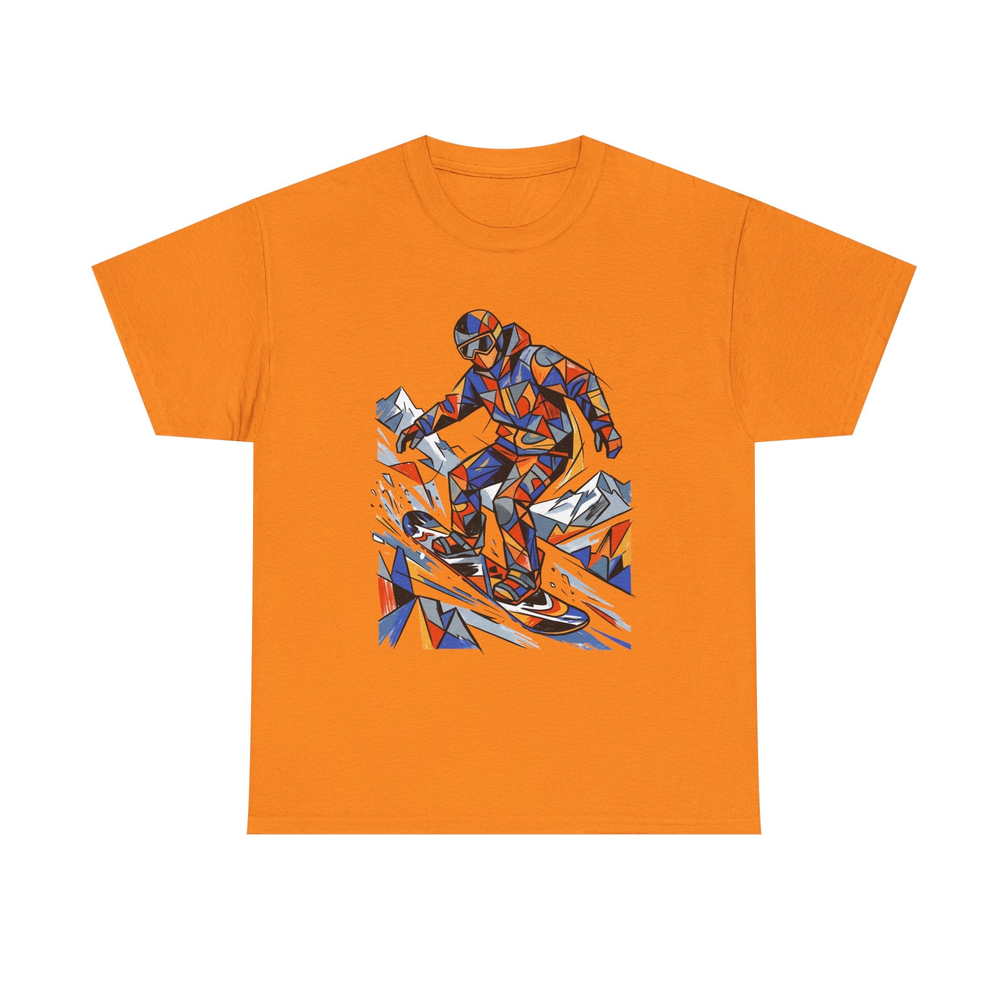 Snowboarder Geometric Art Tee